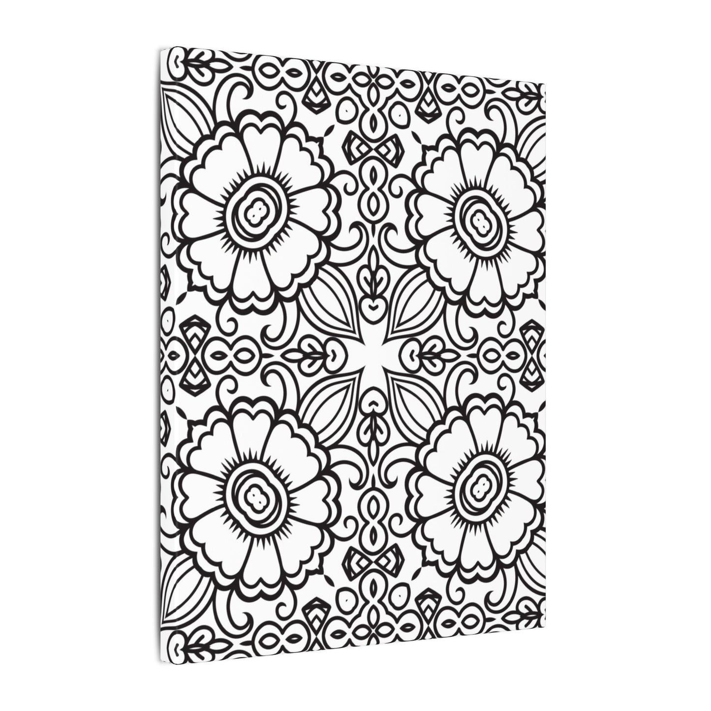 Paint-Your-Own Mandala Canvas Design #29, Stretched, 0.75" (Multi-Size)