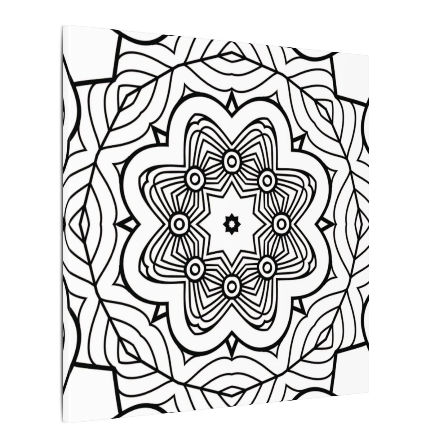 Paint-Your-Own Mandala Canvas Design #43, Stretched, 0.75" (Multi-Size)