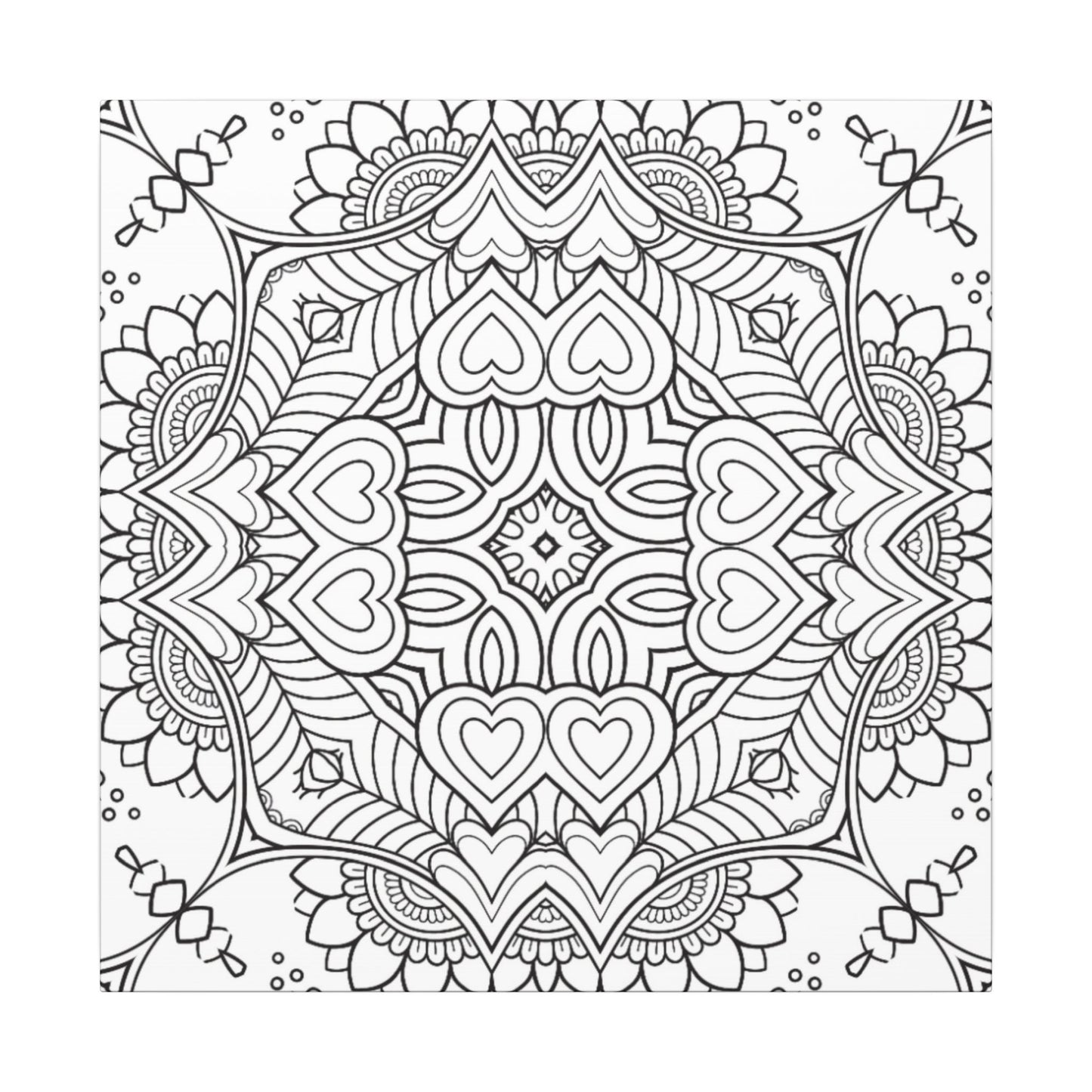 Paint-Your-Own Mandala Canvas Design #7, Stretched, 0.75" (Multi-Size)