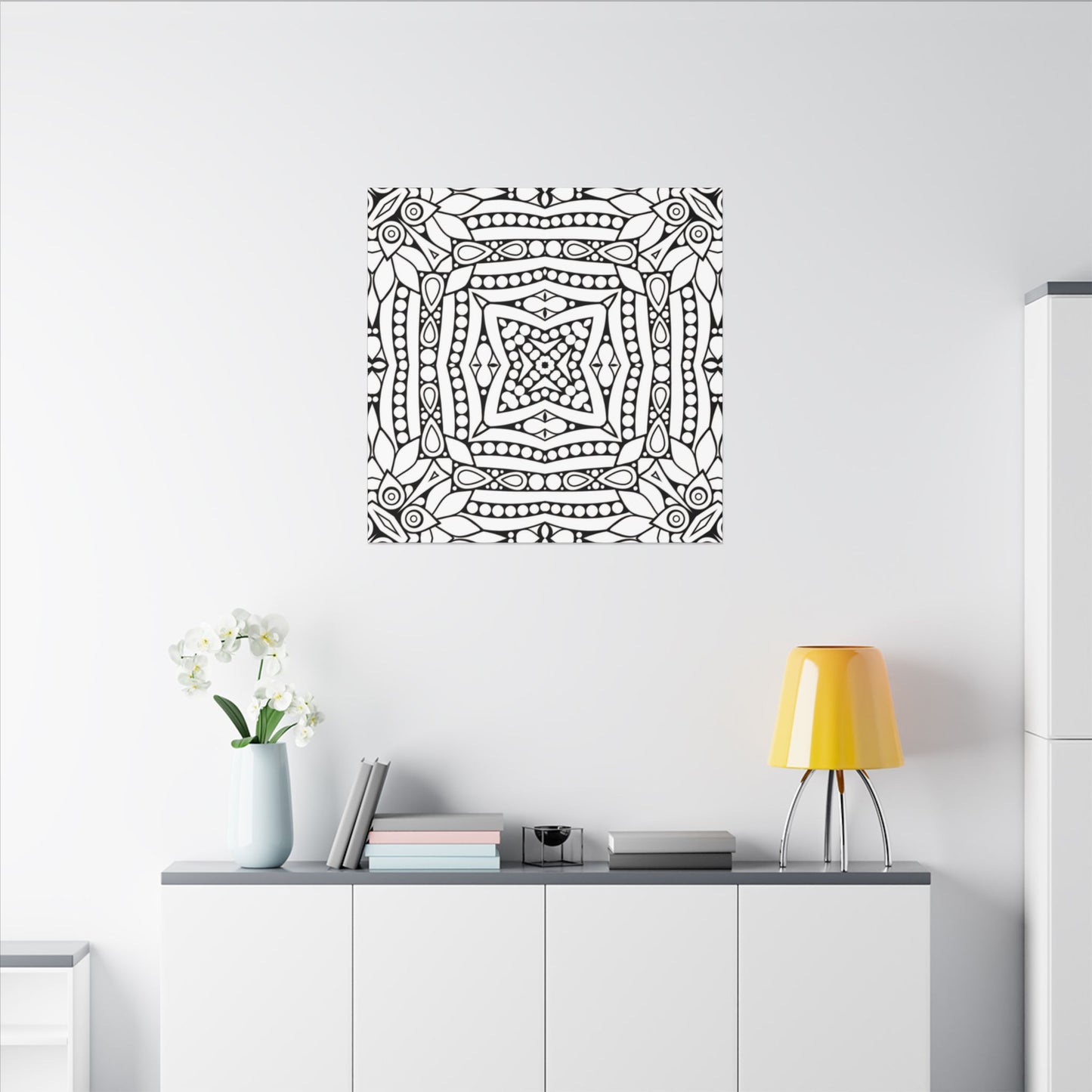 Paint-Your-Own Mandala Canvas Design #1, Stretched, 0.75" (Multi-Size)
