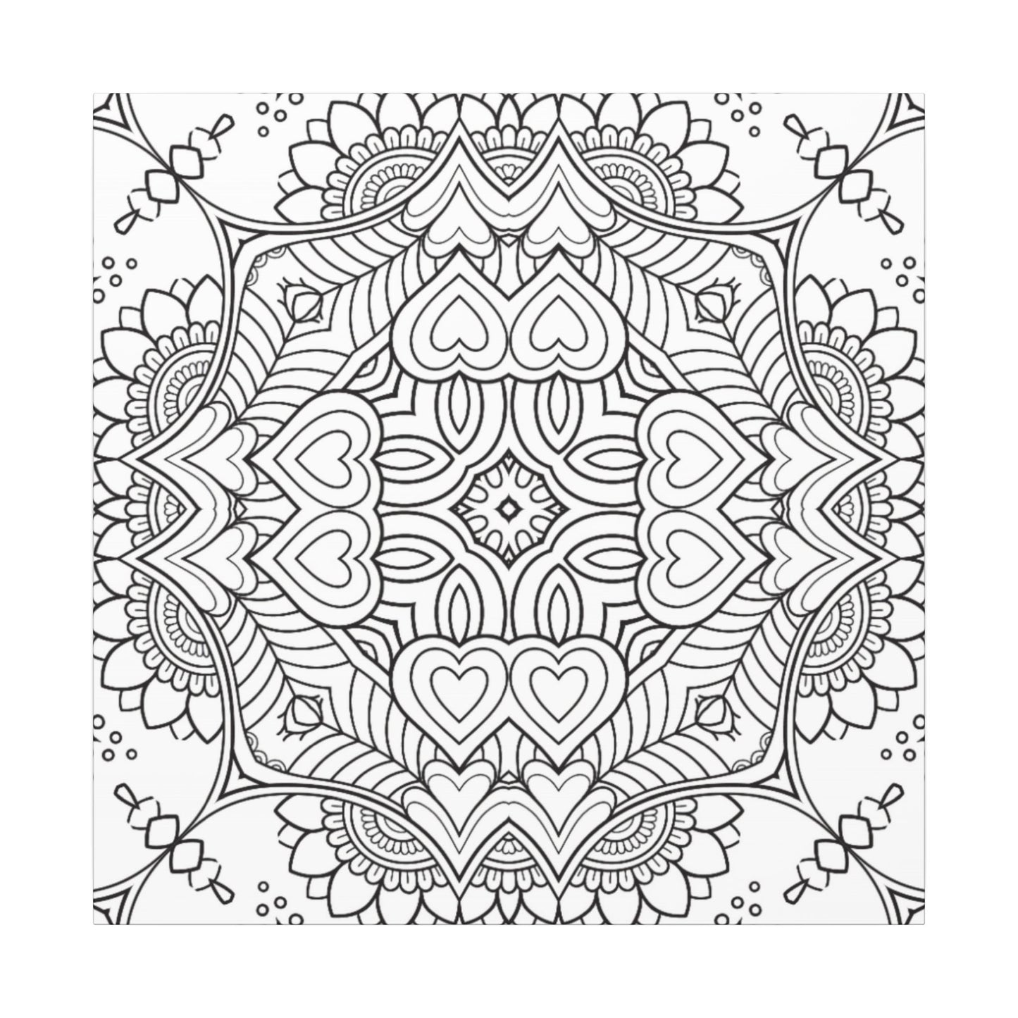Paint-Your-Own Mandala Canvas Design #7, Stretched, 0.75" (Multi-Size)