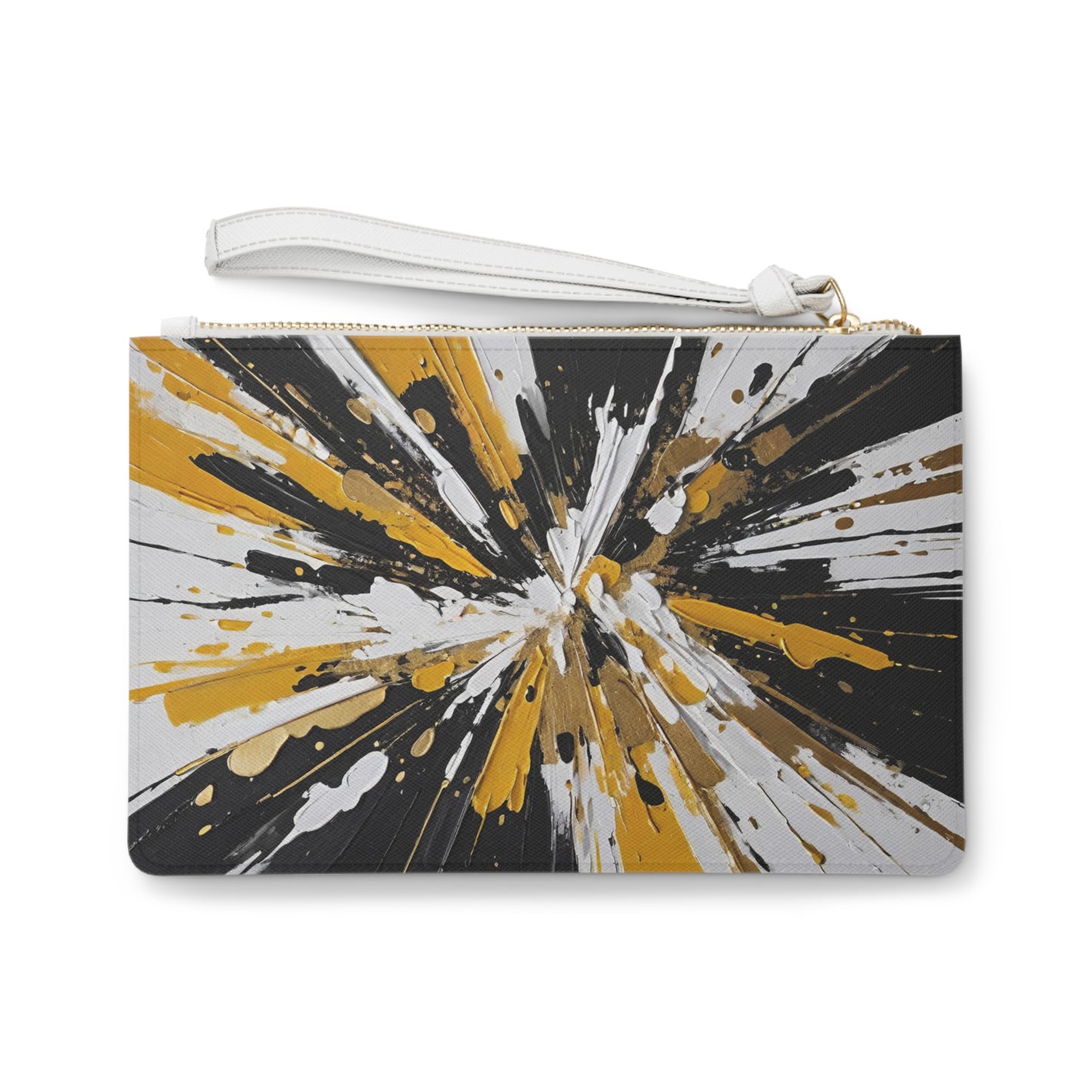 Abstract Splatter Paint Clutch Bag