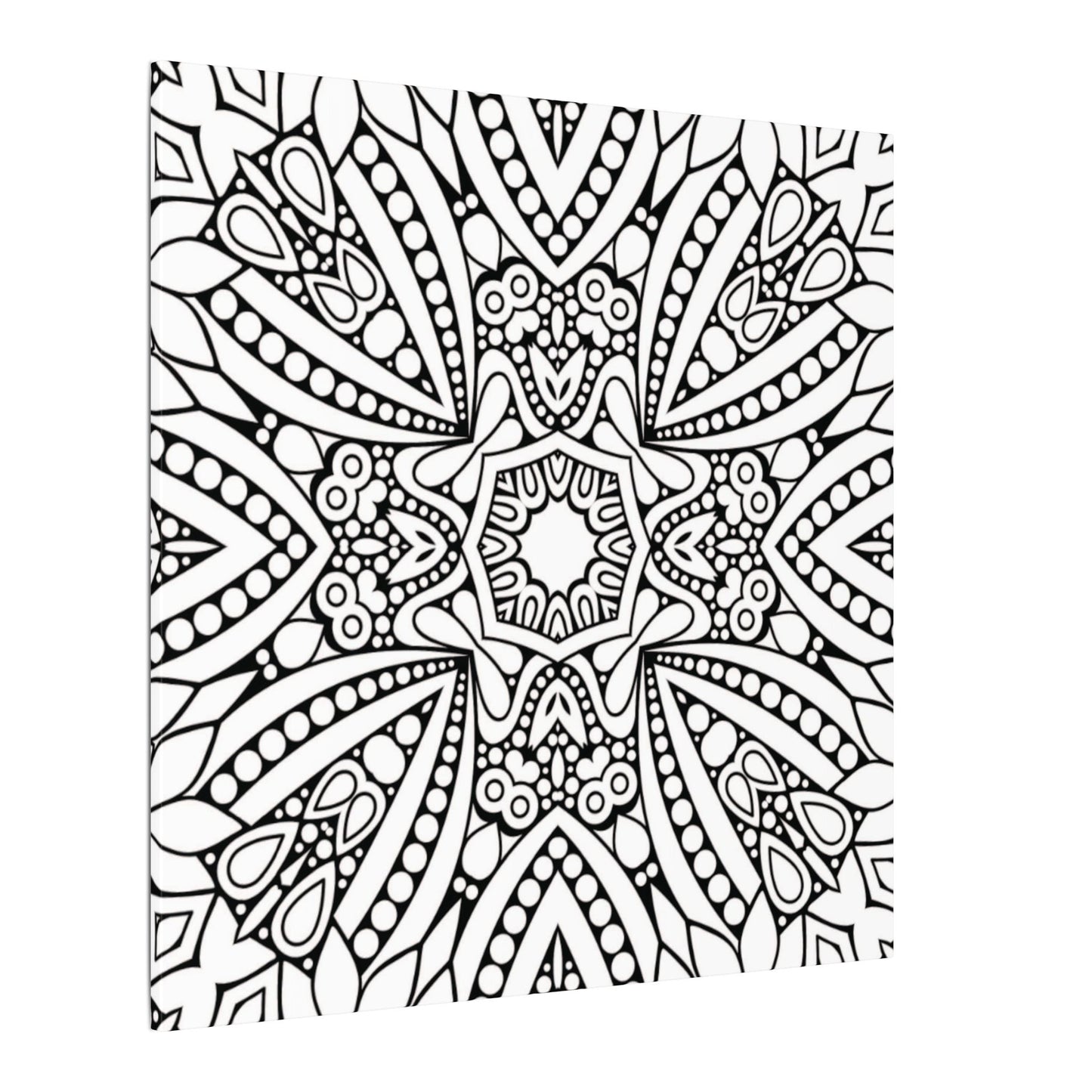 Paint-Your-Own Mandala Canvas Design #47, Stretched, 0.75" (Multi-Size)