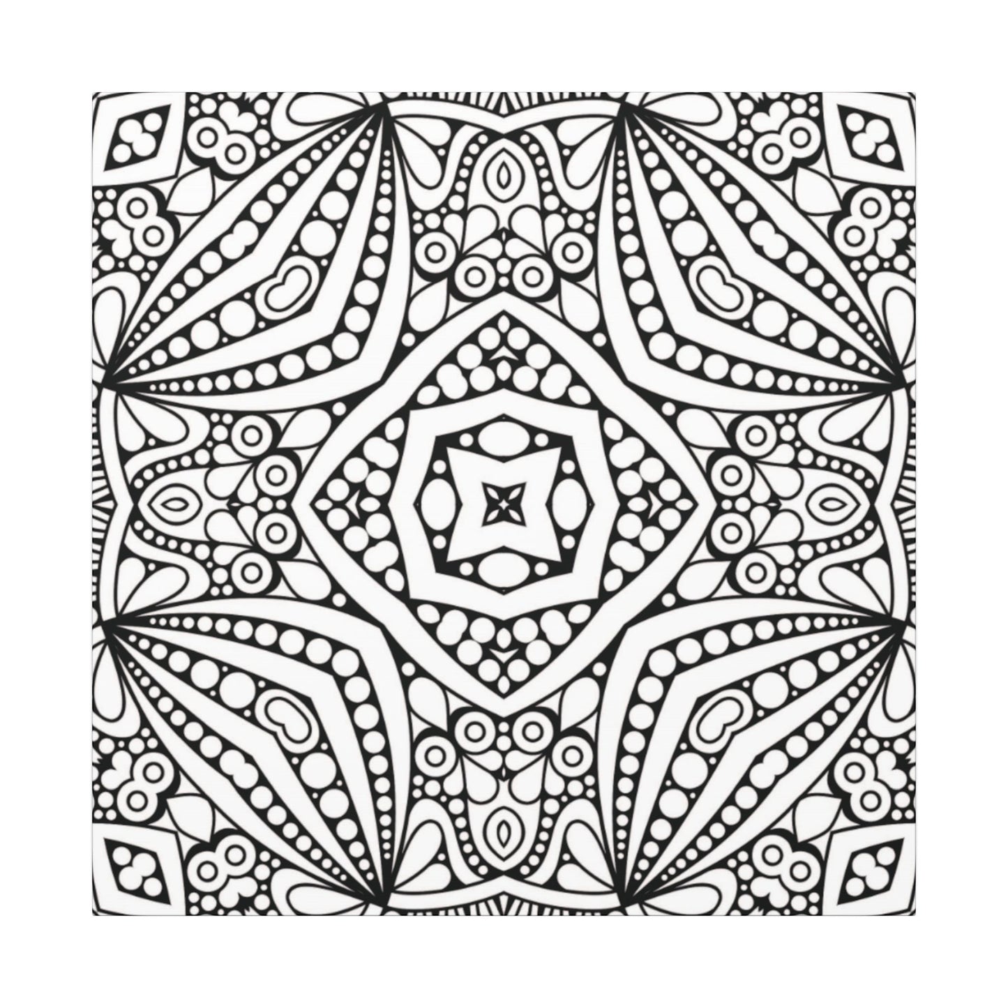 Paint-Your-Own Mandala Canvas Design #39, Stretched, 0.75" (Multi-Size)