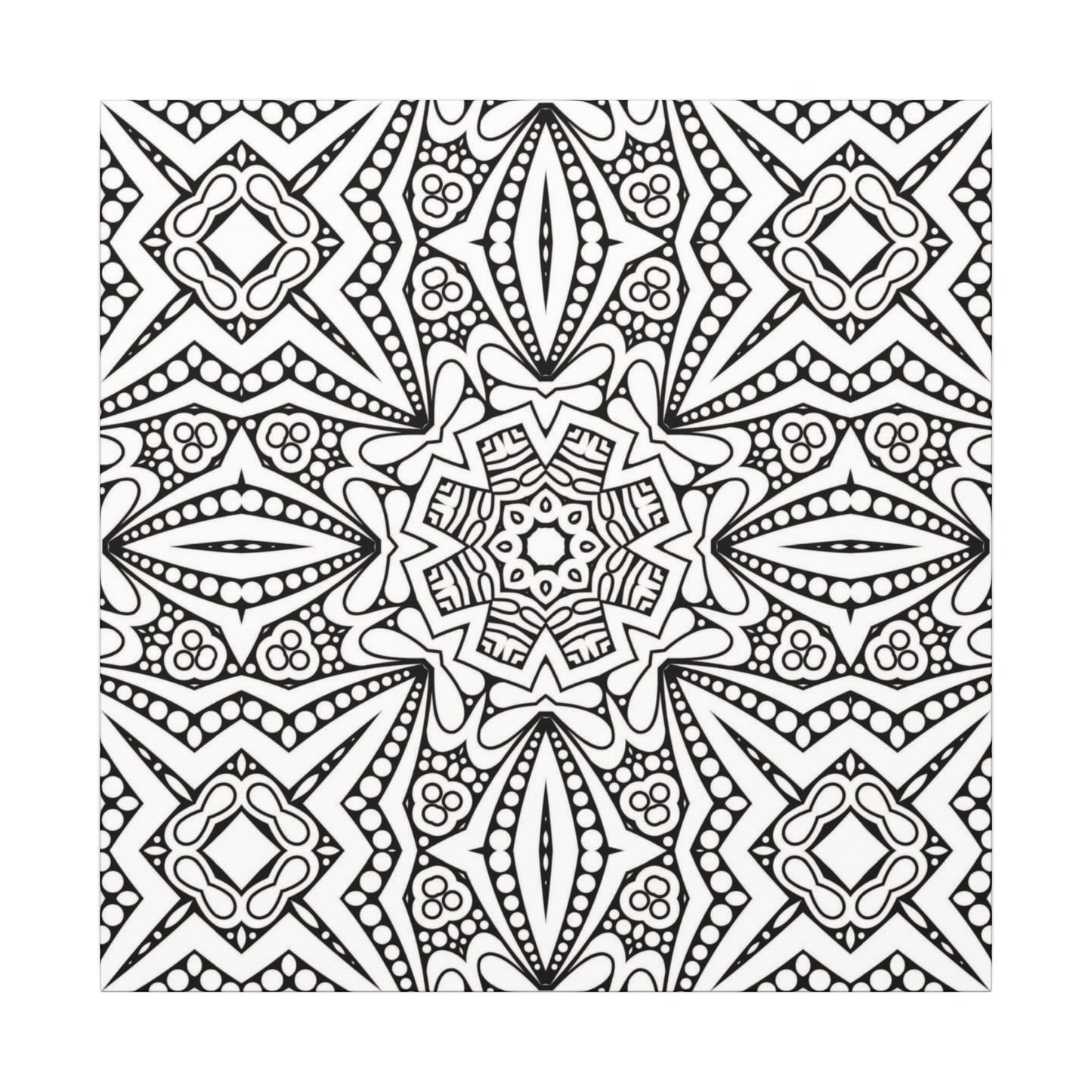 Paint-Your-Own Mandala Canvas Design #40, Stretched, 0.75" (Multi-Size)