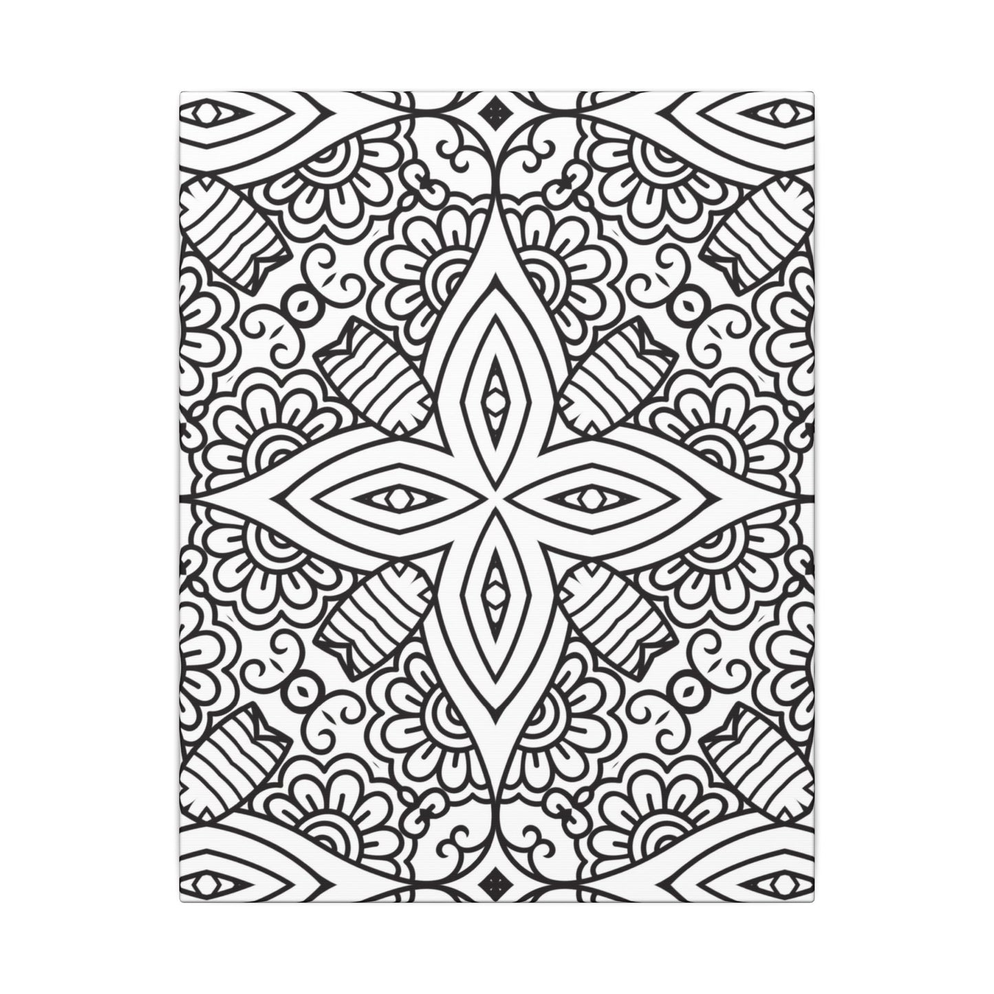 Paint-Your-Own Mandala Canvas Design #4, Stretched, 0.75" (Multi-Size)