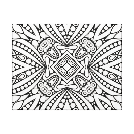 Paint-Your-Own Mandala Canvas Design #49, Stretched, 0.75" (Multi-Size)