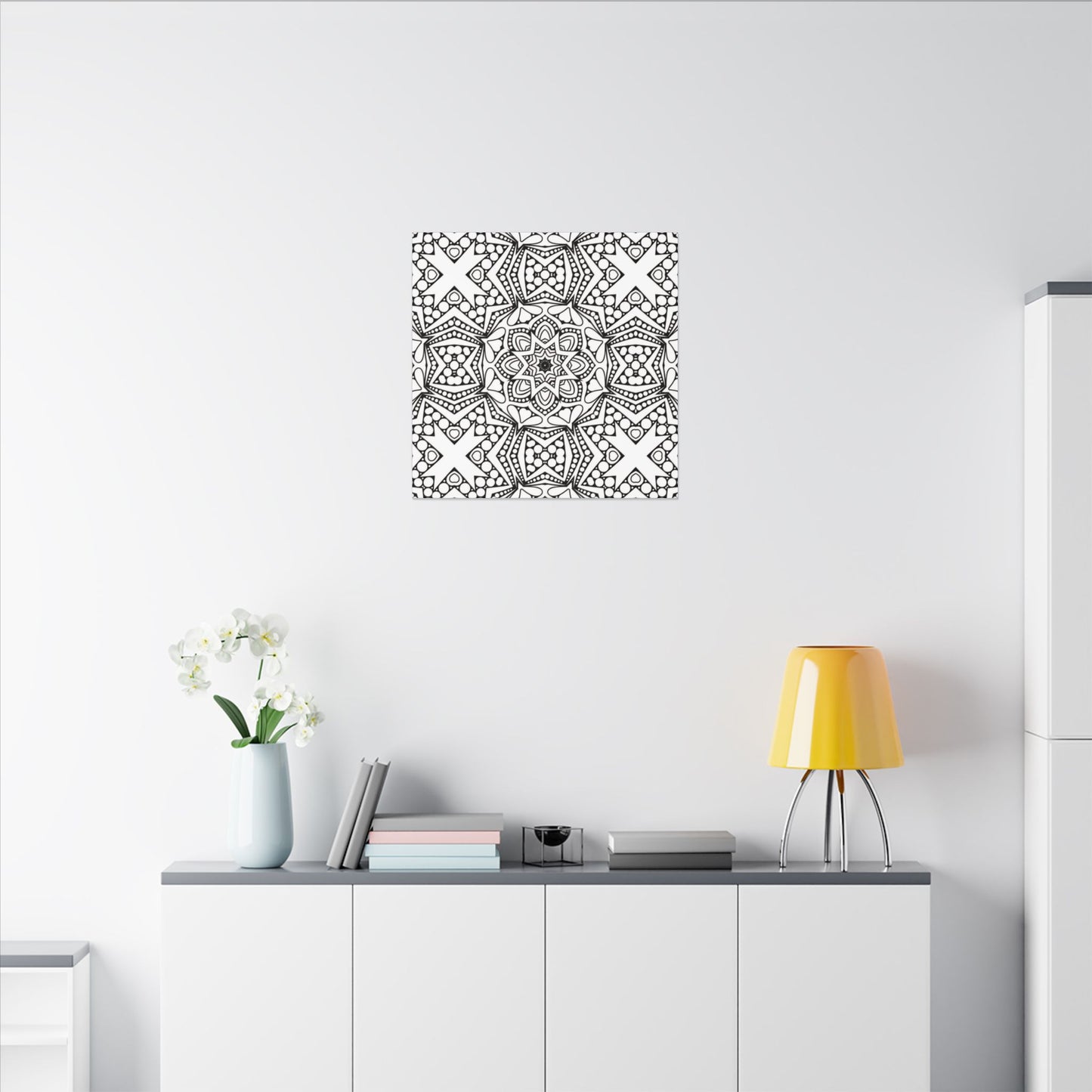 Paint-Your-Own Mandala Canvas Design #18, Stretched, 0.75" (Multi-Size)