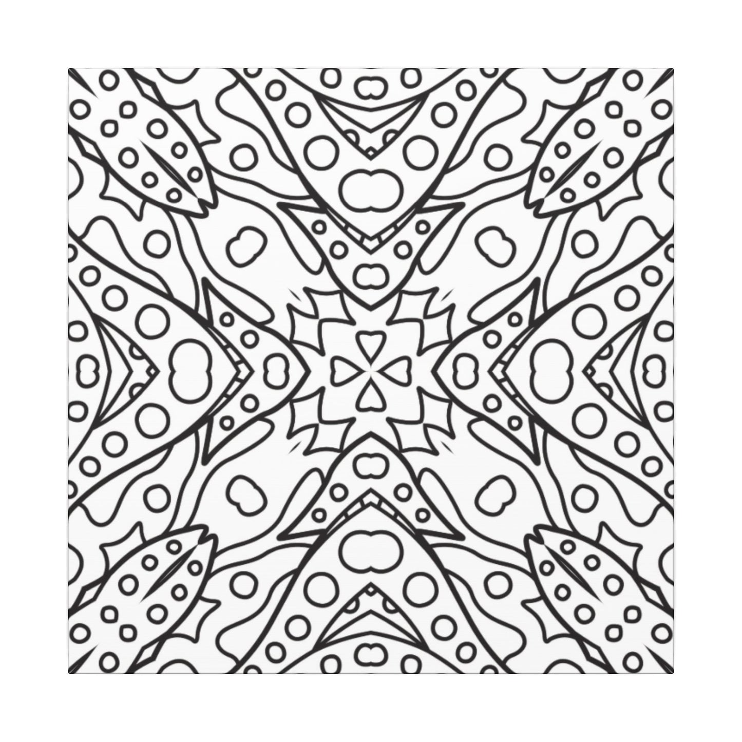 Paint-Your-Own Mandala Canvas Design #22, Stretched, 0.75" (Multi-Size)