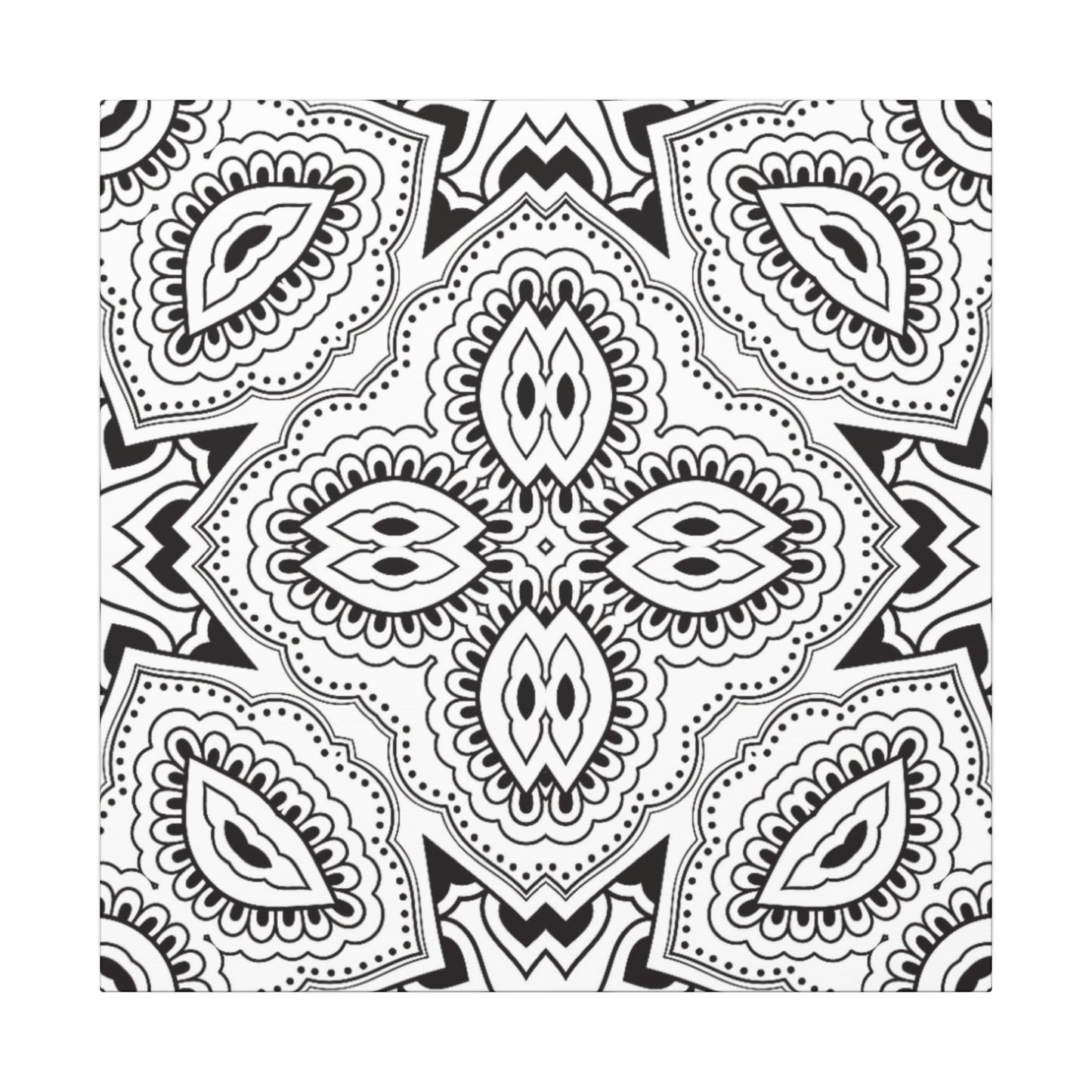 Paint-Your-Own Mandala Canvas Design #36, Stretched, 0.75" (Multi-Size)