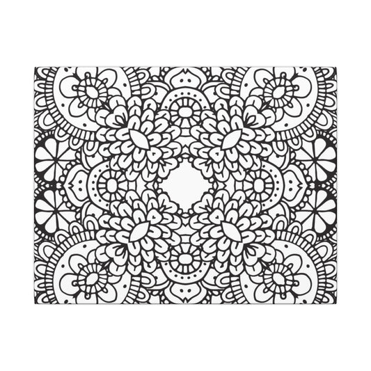 Paint-Your-Own Mandala Canvas Design #33, Stretched, 0.75" (Multi-Size)