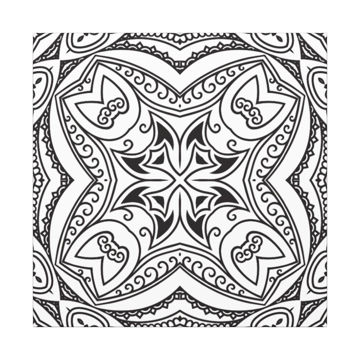 Paint-Your-Own Mandala Canvas Design #13, Stretched, 0.75" (Multi-Size)