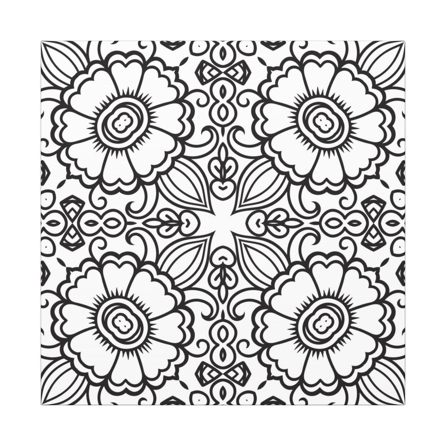 Paint-Your-Own Mandala Canvas Design #29, Stretched, 0.75" (Multi-Size)