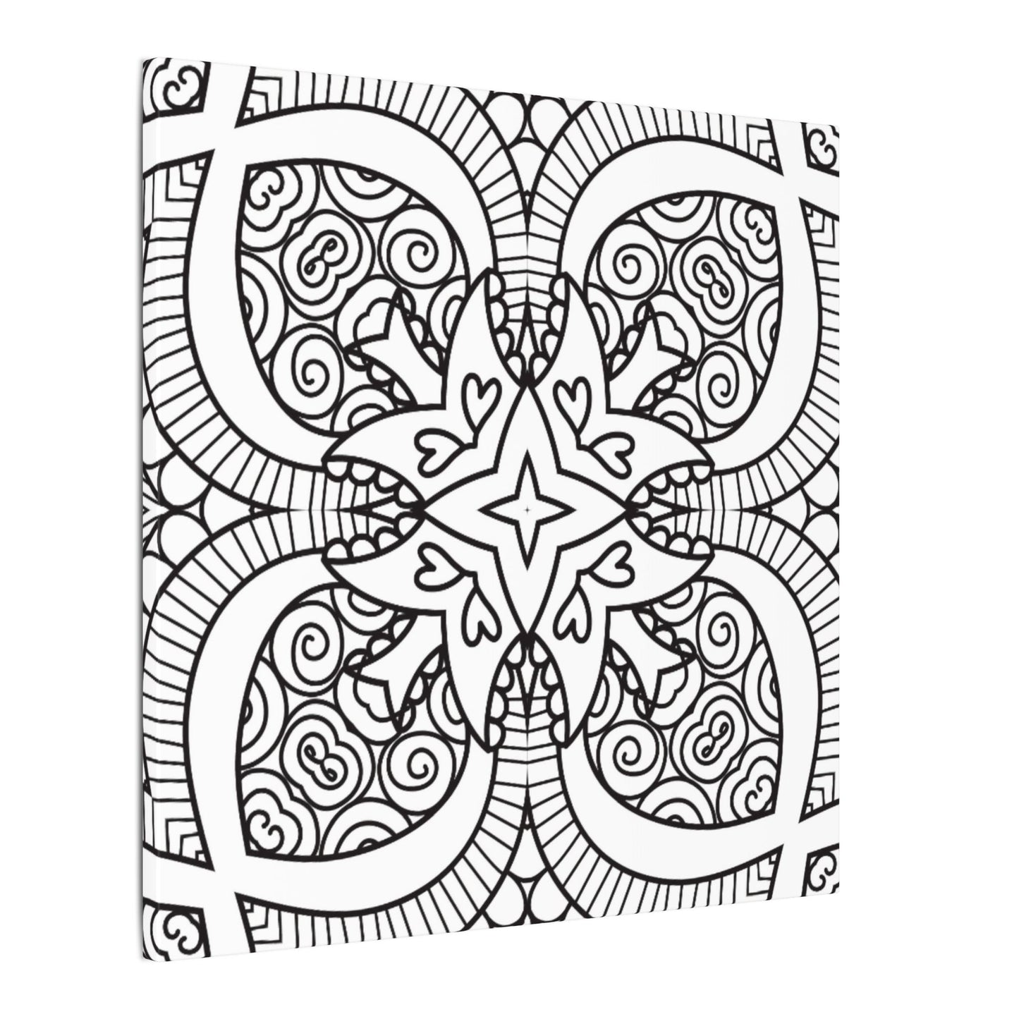Paint-Your-Own Mandala Canvas Design #17, Stretched, 0.75" (Multi-Size)