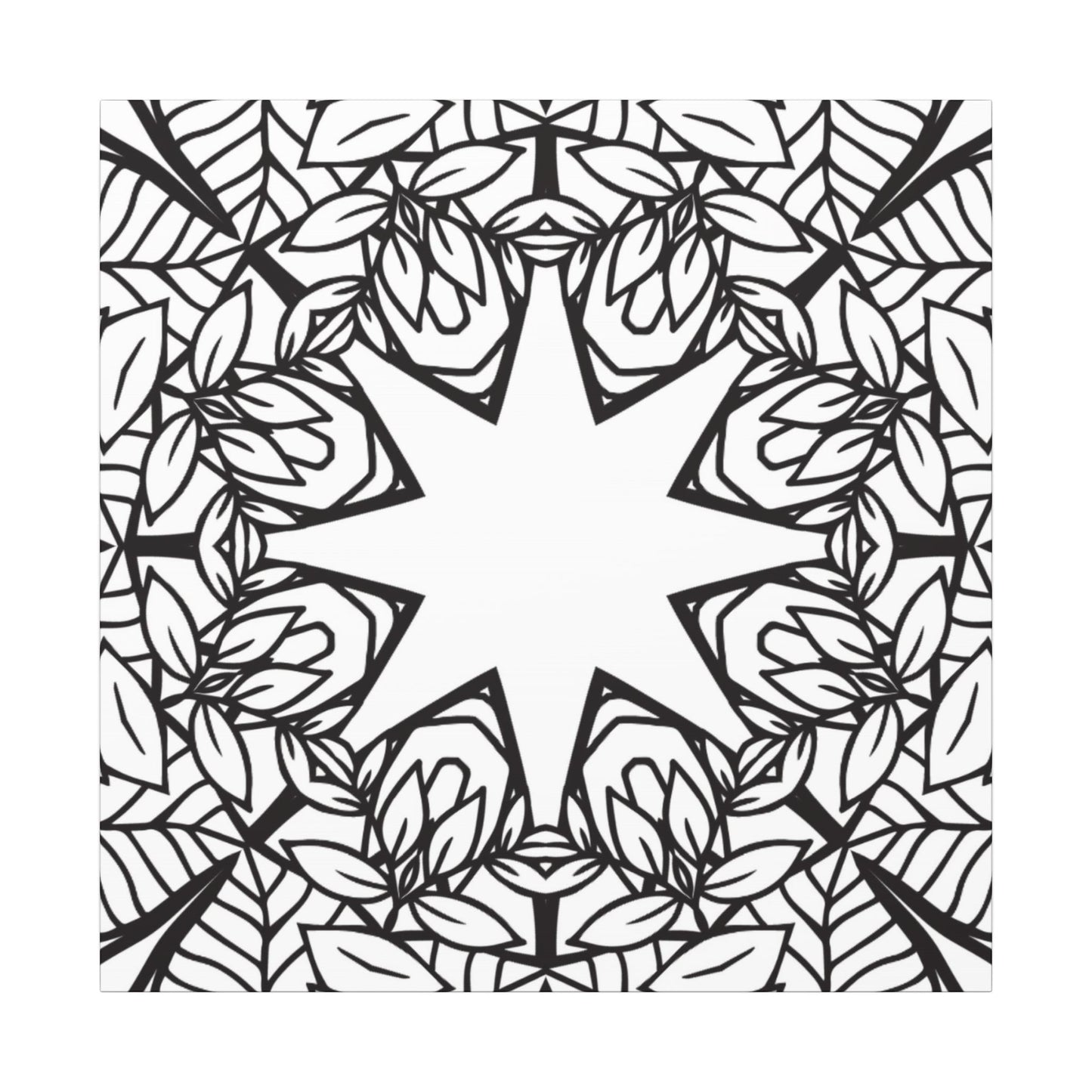 Paint-Your-Own Mandala Canvas Design #3, Stretched, 0.75" (Multi-Size)