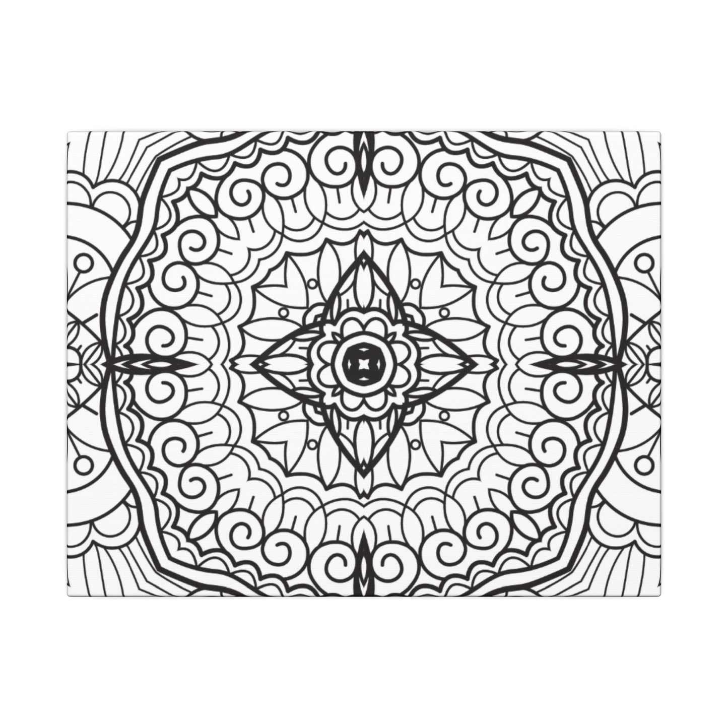 Paint-Your-Own Mandala Canvas Design #23, Stretched, 0.75" (Multi-Size)
