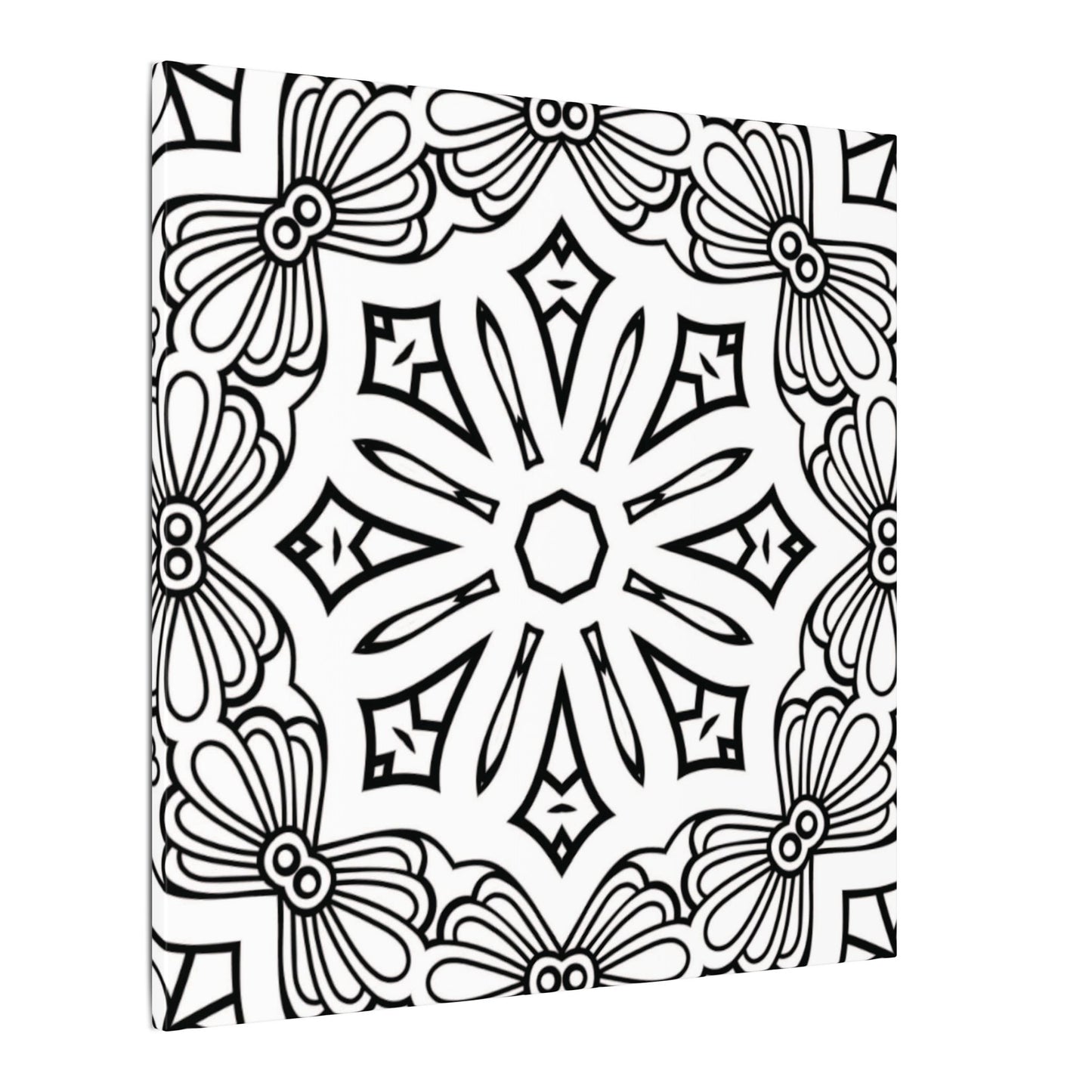 Paint-Your-Own Mandala Canvas Design #37, Stretched, 0.75" (Multi-Size)