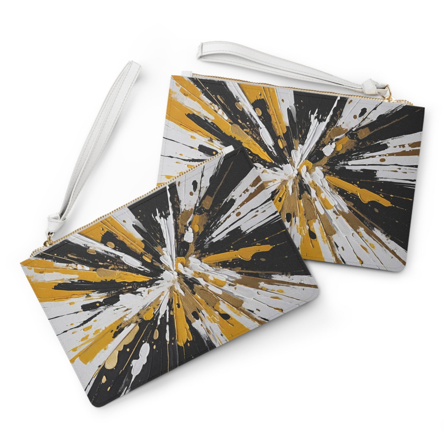 Abstract Splatter Paint Clutch Bag