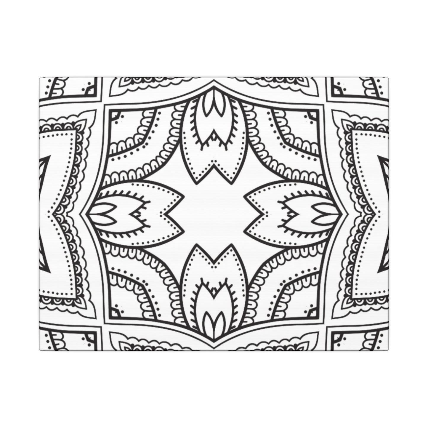 Paint-Your-Own Mandala Canvas Design #30, Stretched, 0.75" (Multi-Size)