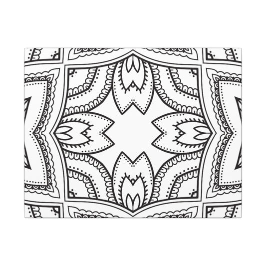 Paint-Your-Own Mandala Canvas Design #30, Stretched, 0.75" (Multi-Size)