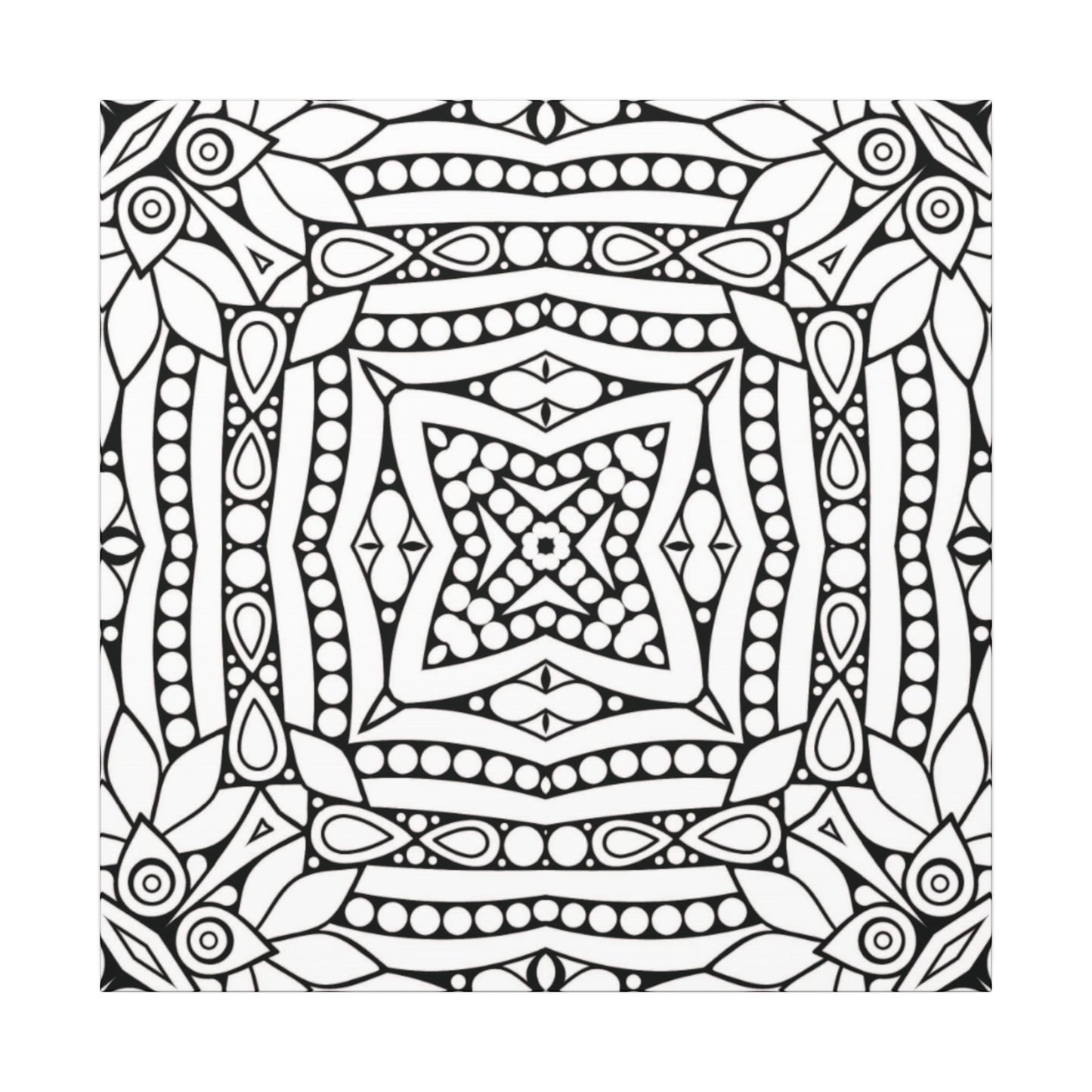 Paint-Your-Own Mandala Canvas Design #1, Stretched, 0.75" (Multi-Size)