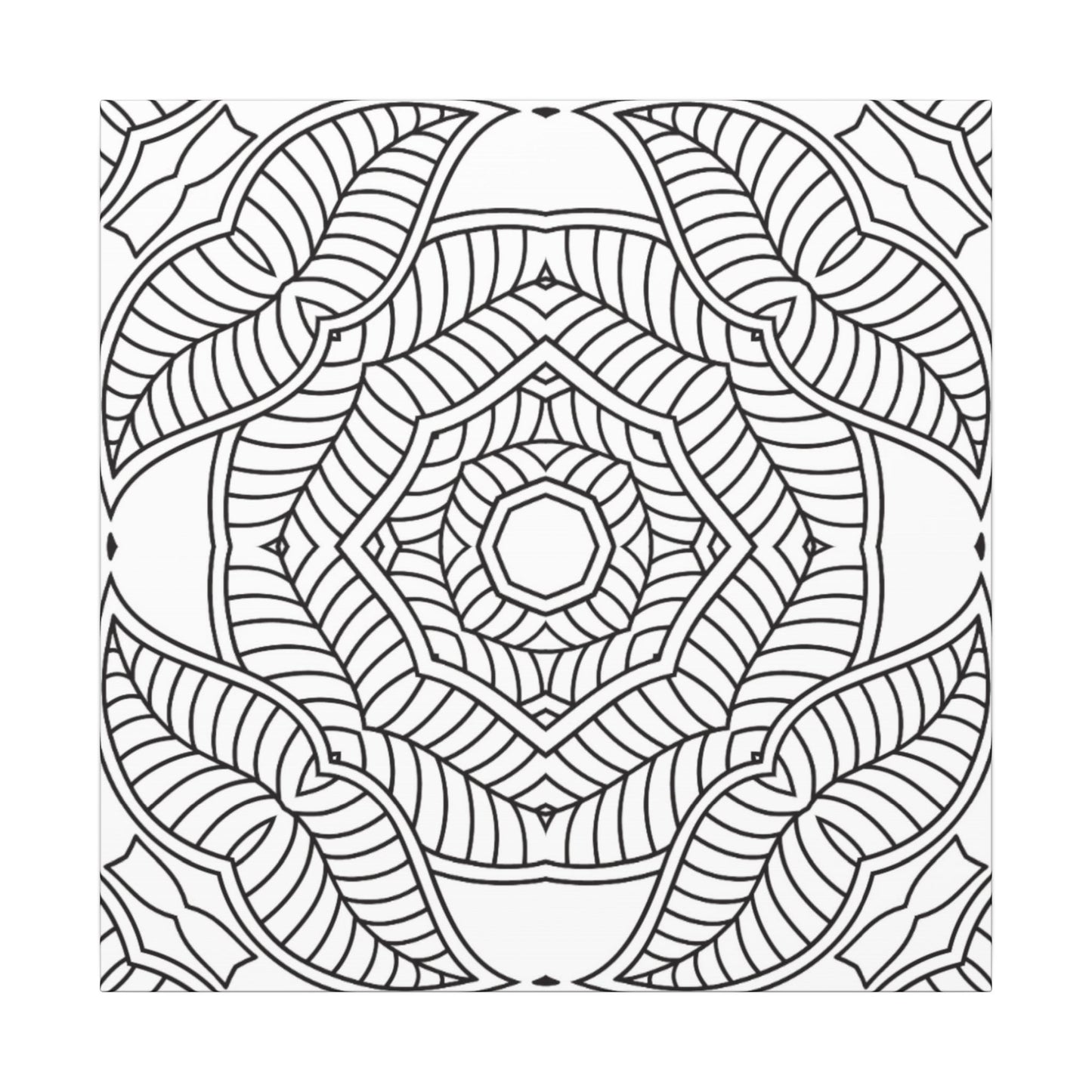 Paint-Your-Own Mandala Canvas Design #31, Stretched, 0.75" (Multi-Size)