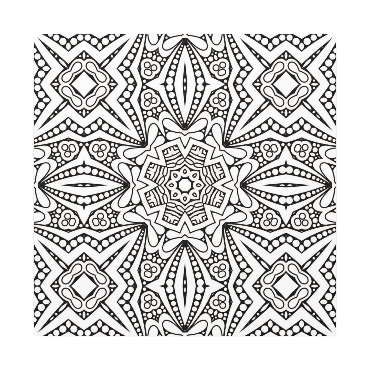 Paint-Your-Own Mandala Canvas Design #40, Stretched, 0.75" (Multi-Size)