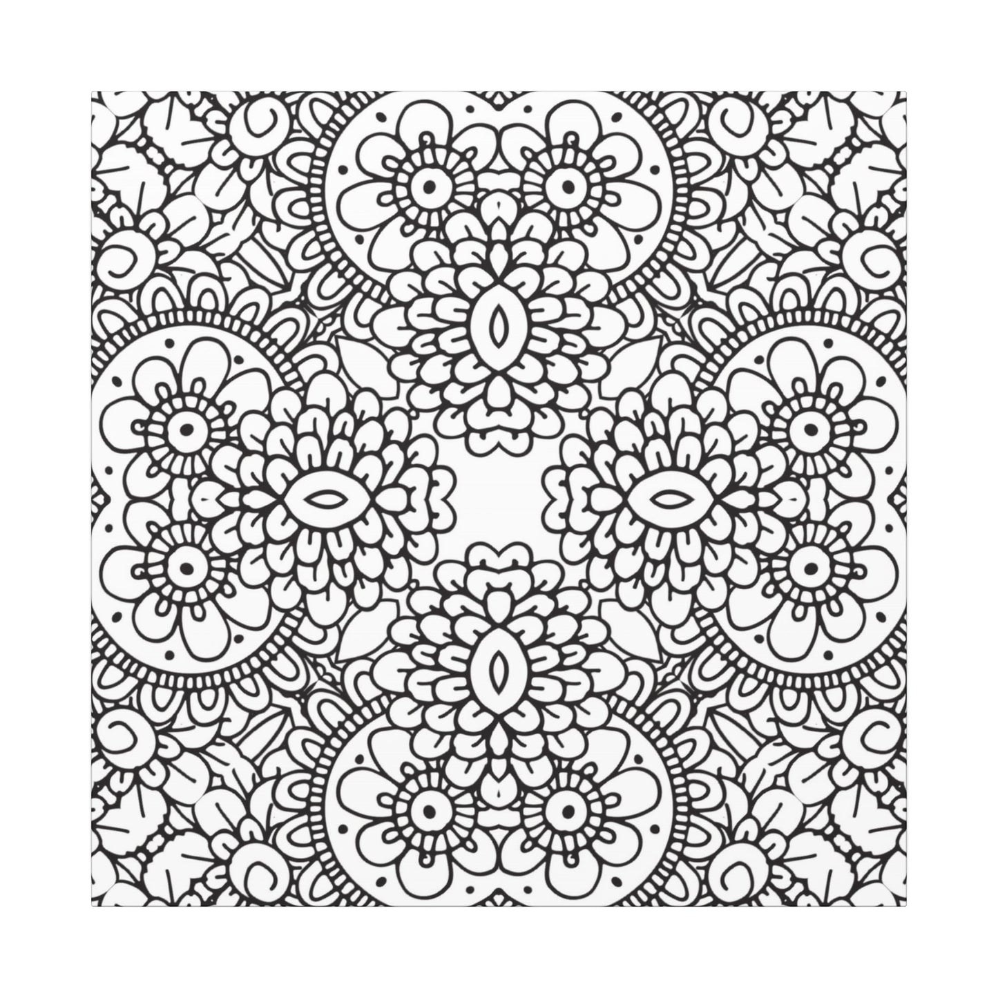 Paint-Your-Own Mandala Canvas Design #11, Stretched, 0.75" (Multi-Size)