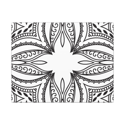 Paint-Your-Own Mandala Canvas Design #21, Stretched, 0.75" (Multi-Size)