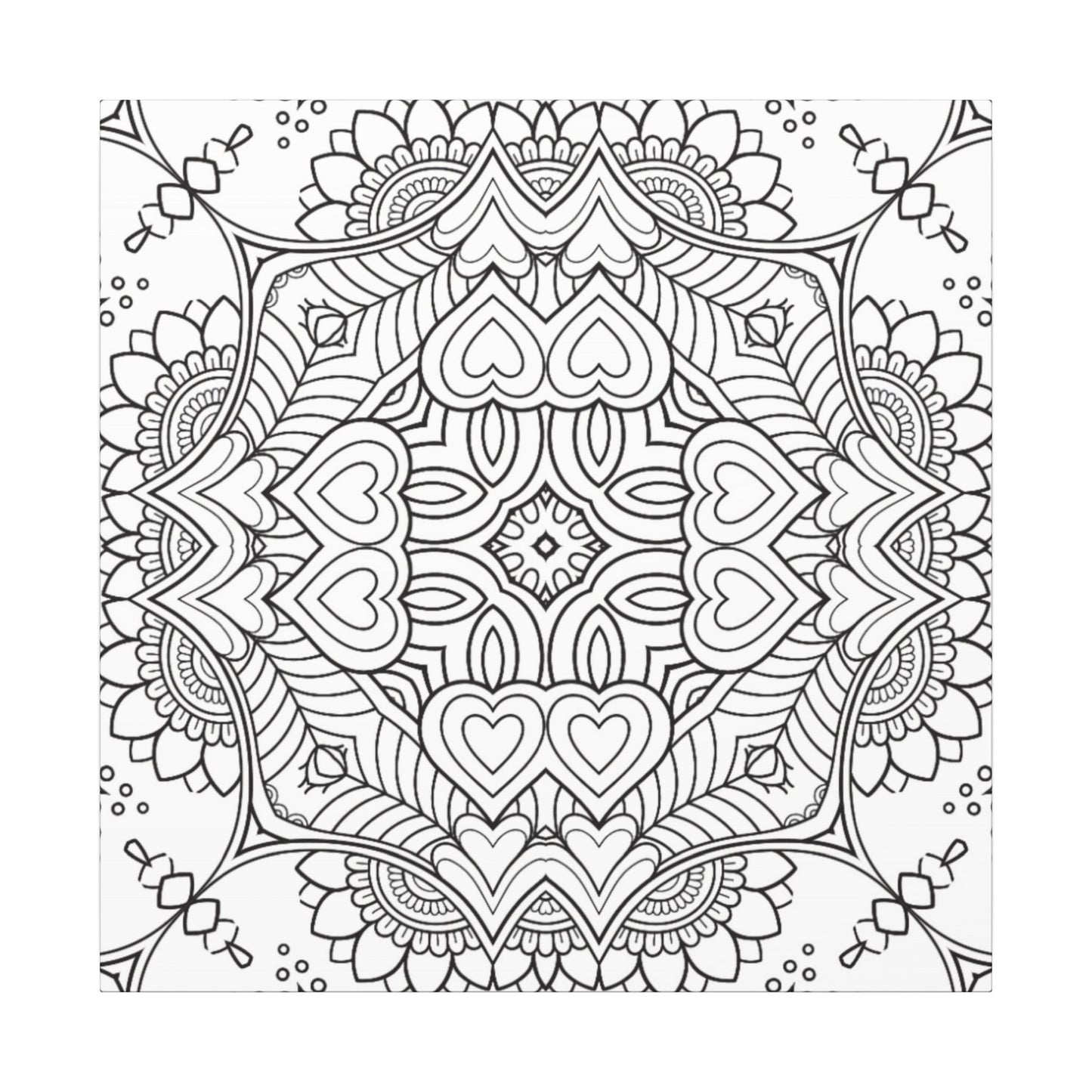 Paint-Your-Own Mandala Canvas Design #7, Stretched, 0.75" (Multi-Size)