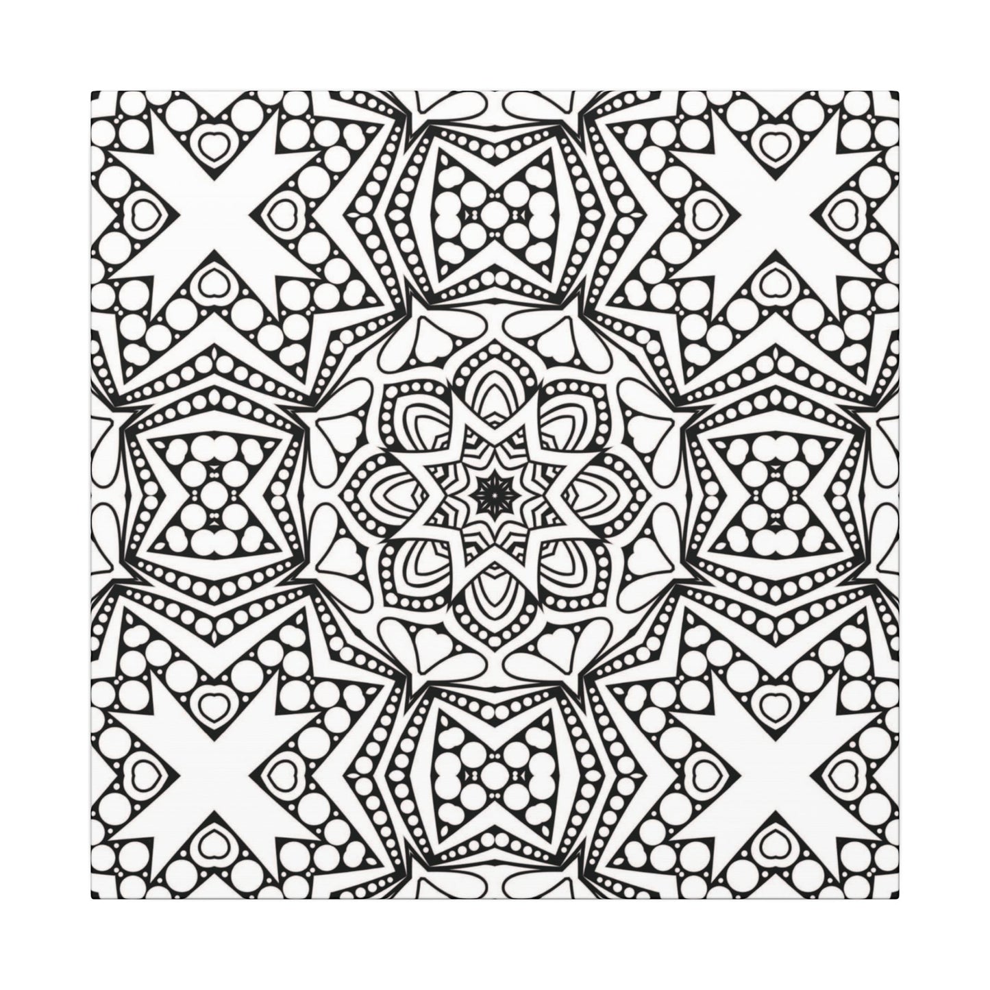 Paint-Your-Own Mandala Canvas Design #18, Stretched, 0.75" (Multi-Size)