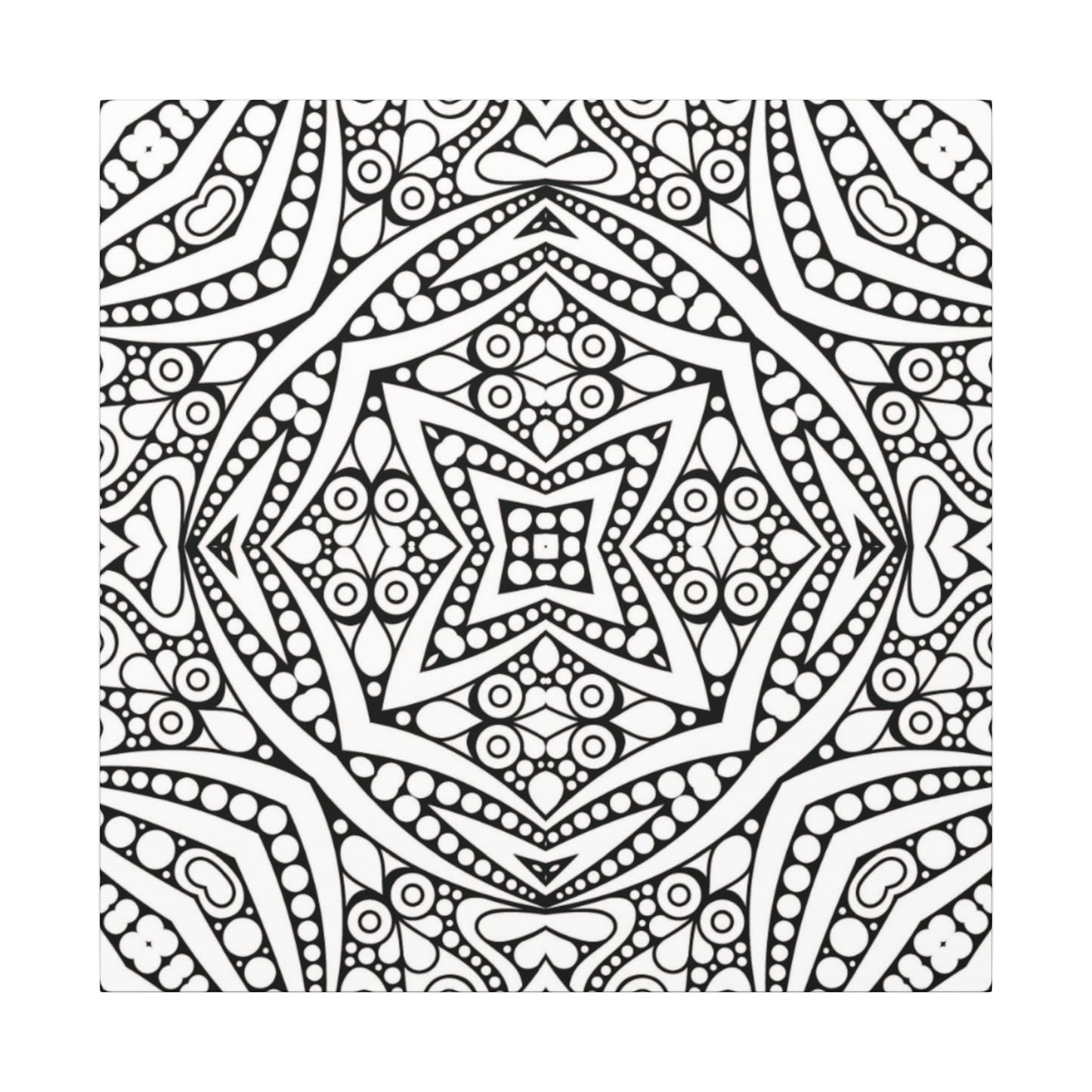Paint-Your-Own Mandala Canvas Design #38, Stretched, 0.75" (Multi-Size)