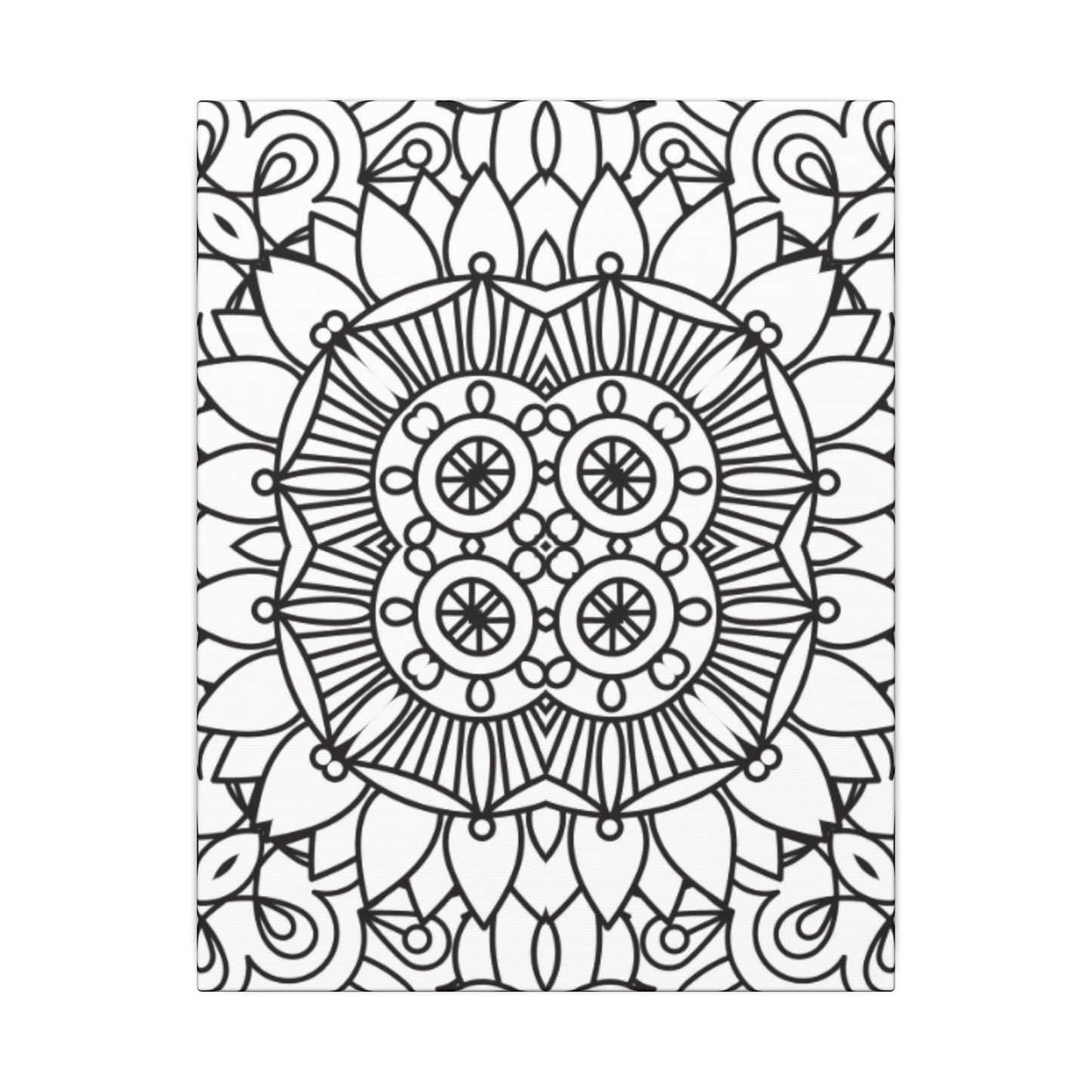Paint-Your-Own Mandala Canvas Design #14, Stretched, 0.75" (Multi-Size)