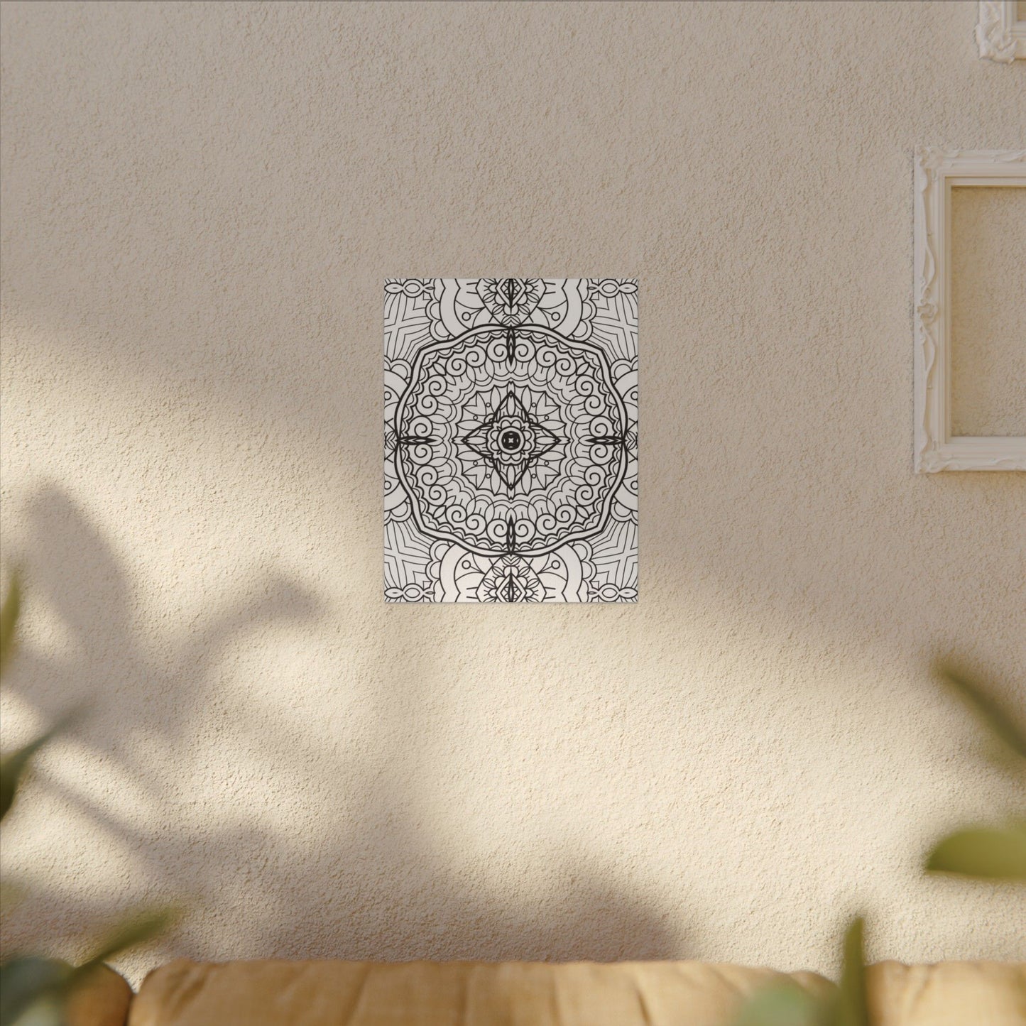 Paint-Your-Own Mandala Canvas Design #23, Stretched, 0.75" (Multi-Size)