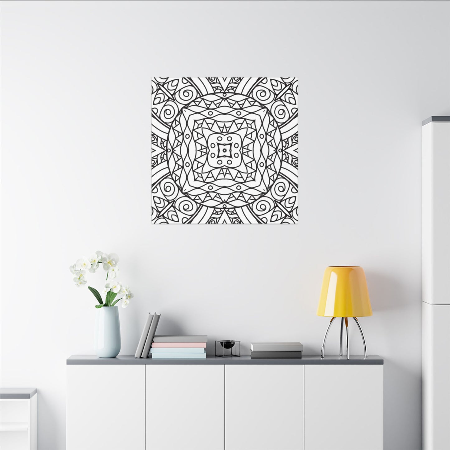 Paint-Your-Own Mandala Canvas Design #9, Stretched, 0.75" (Multi-Size)