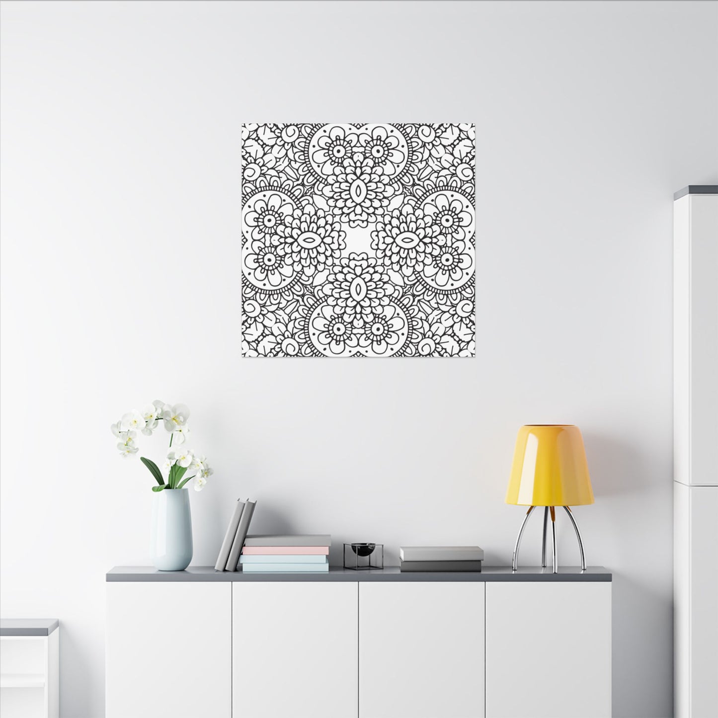 Paint-Your-Own Mandala Canvas Design #11, Stretched, 0.75" (Multi-Size)