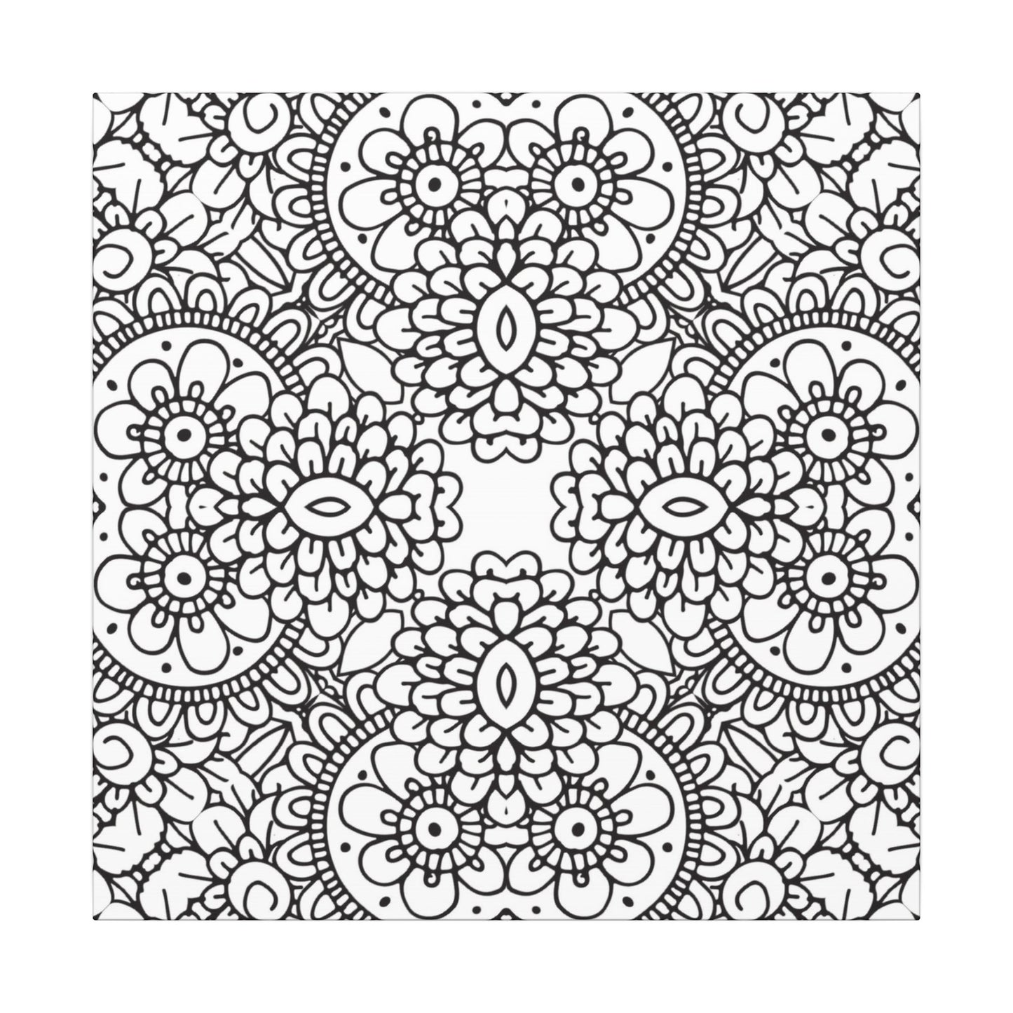 Paint-Your-Own Mandala Canvas Design #11, Stretched, 0.75" (Multi-Size)