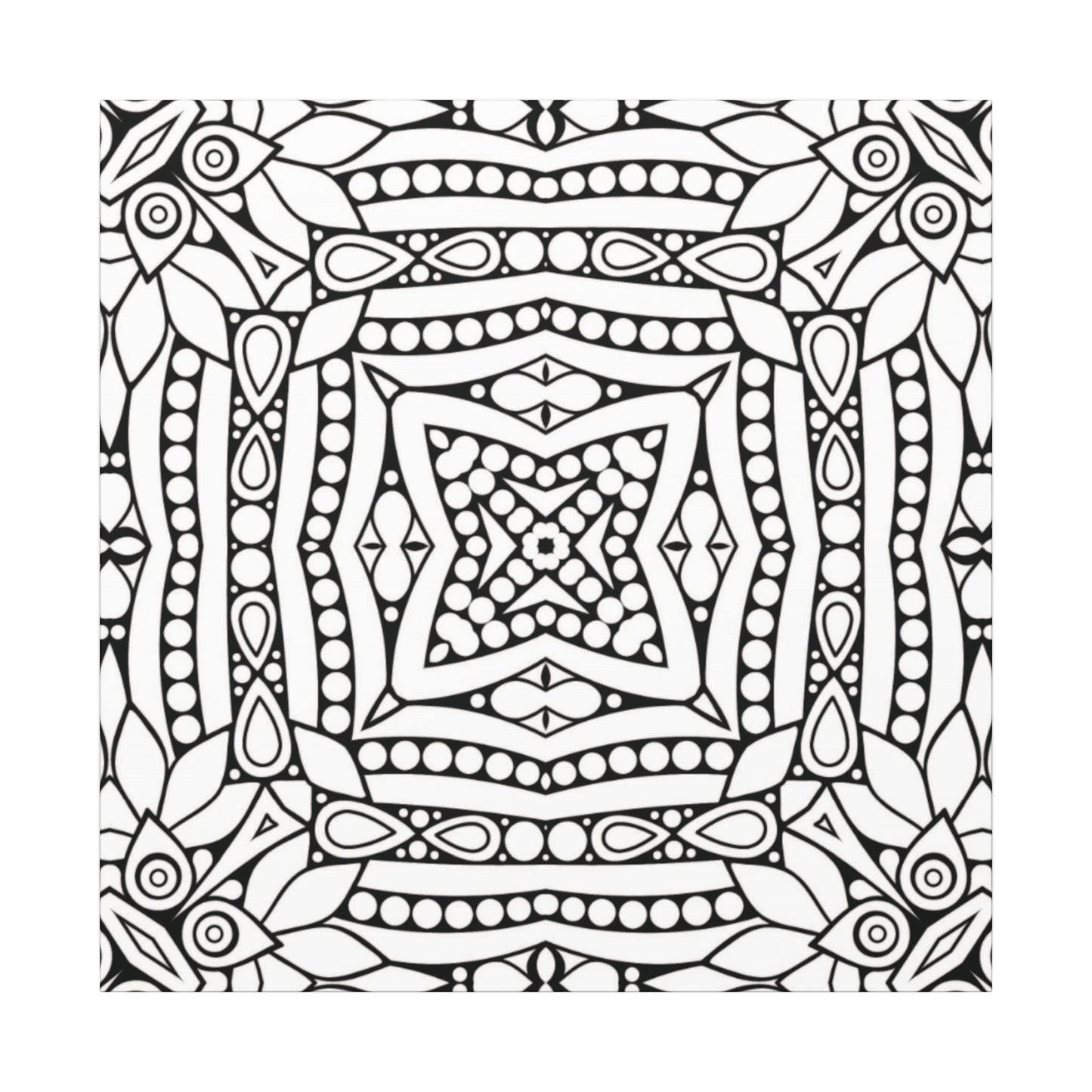 Paint-Your-Own Mandala Canvas Design #1, Stretched, 0.75" (Multi-Size)