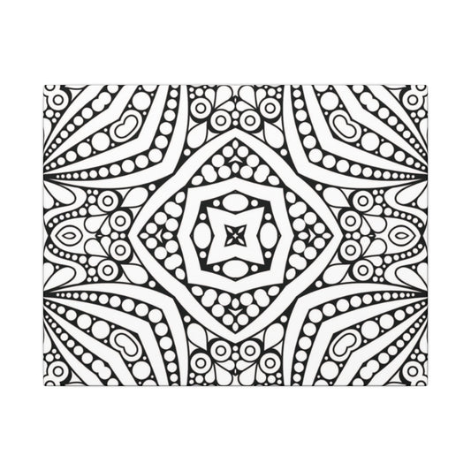 Paint-Your-Own Mandala Canvas Design #39, Stretched, 0.75" (Multi-Size)