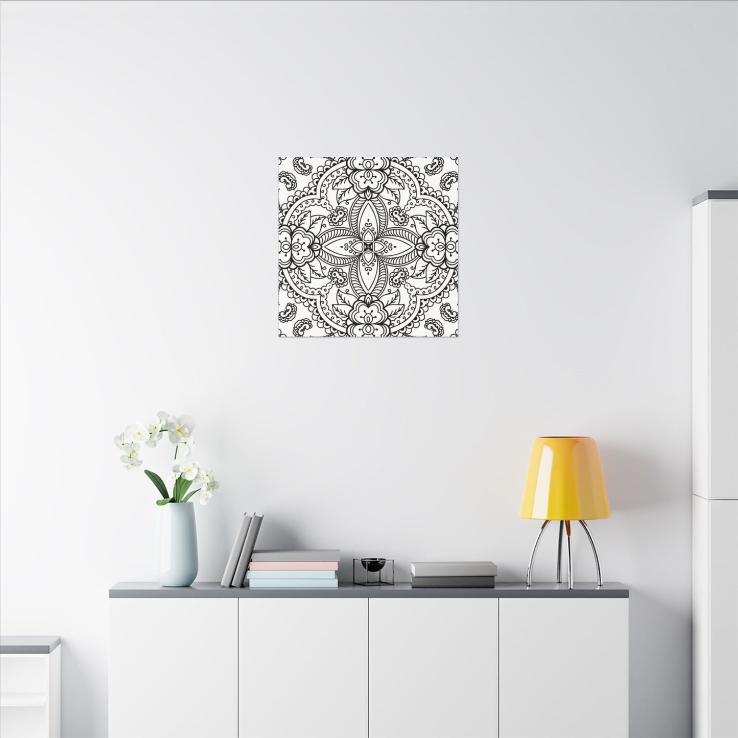 Paint-Your-Own Mandala Canvas Design #42, Stretched, 0.75" (Multi-Size)