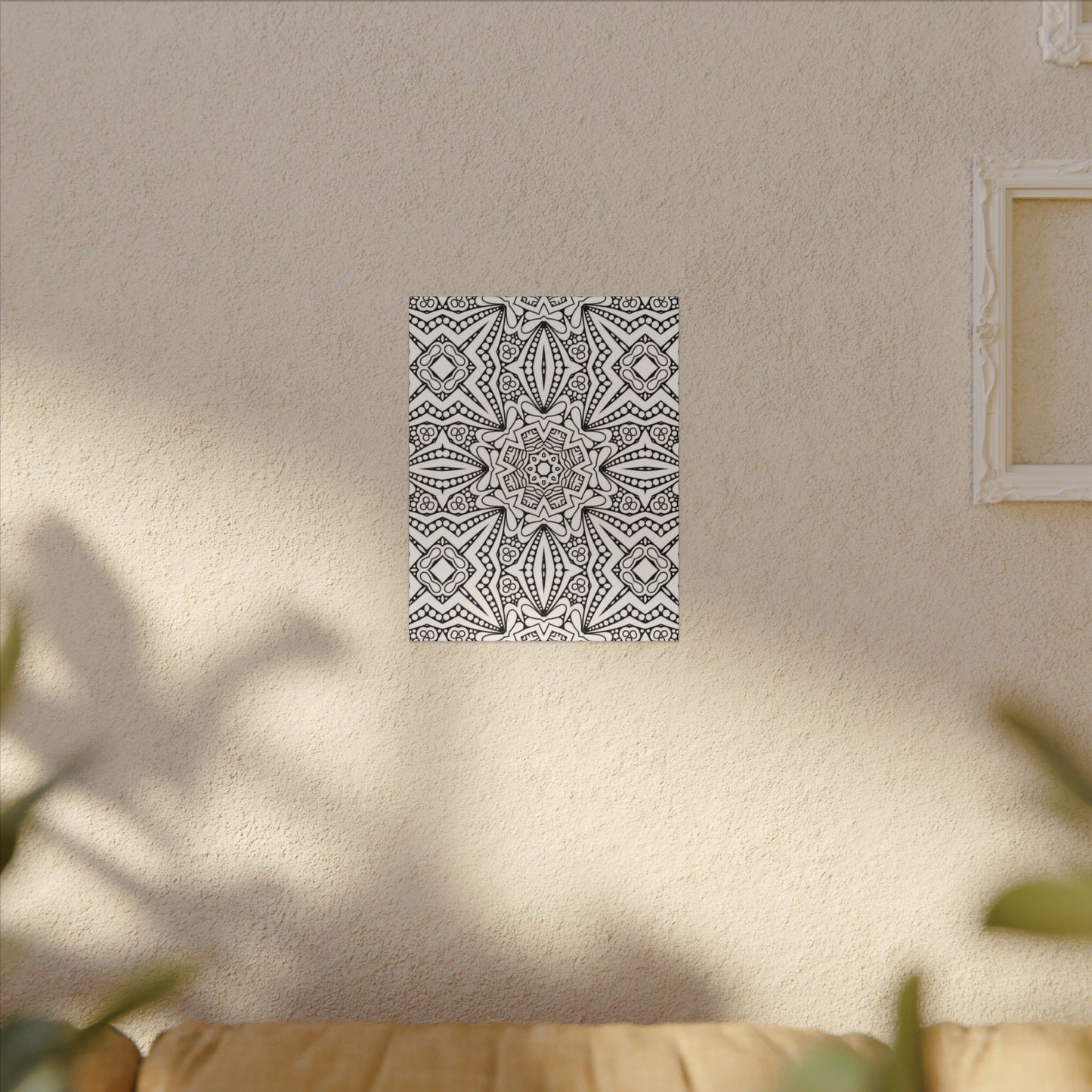 Paint-Your-Own Mandala Canvas Design #40, Stretched, 0.75" (Multi-Size)