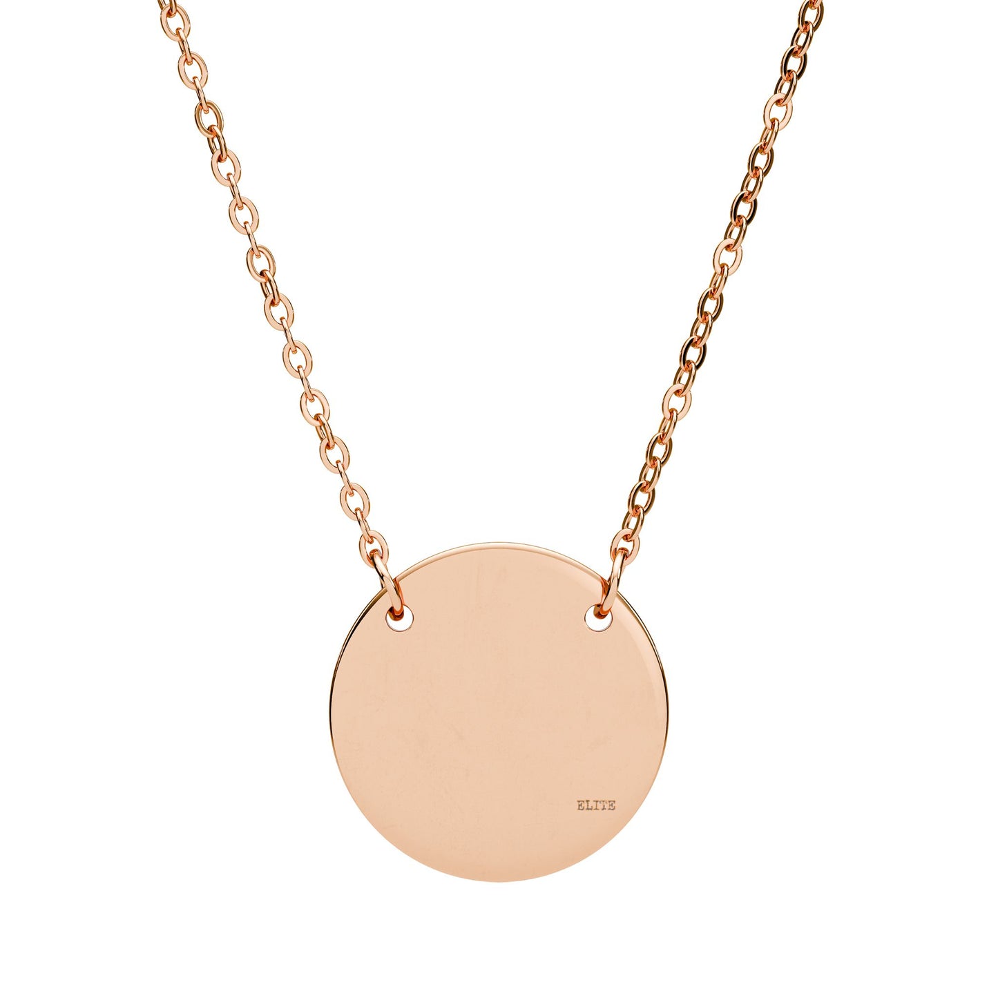 Engravable Circle Necklace — Personalized Disc Pendant Necklace