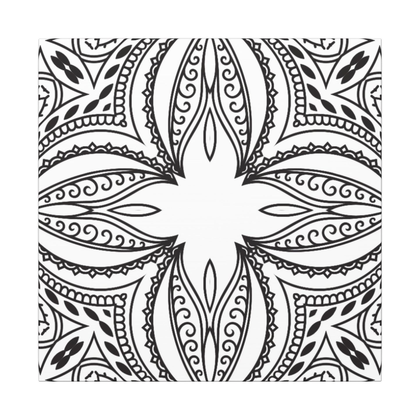 Paint-Your-Own Mandala Canvas Design #21, Stretched, 0.75" (Multi-Size)
