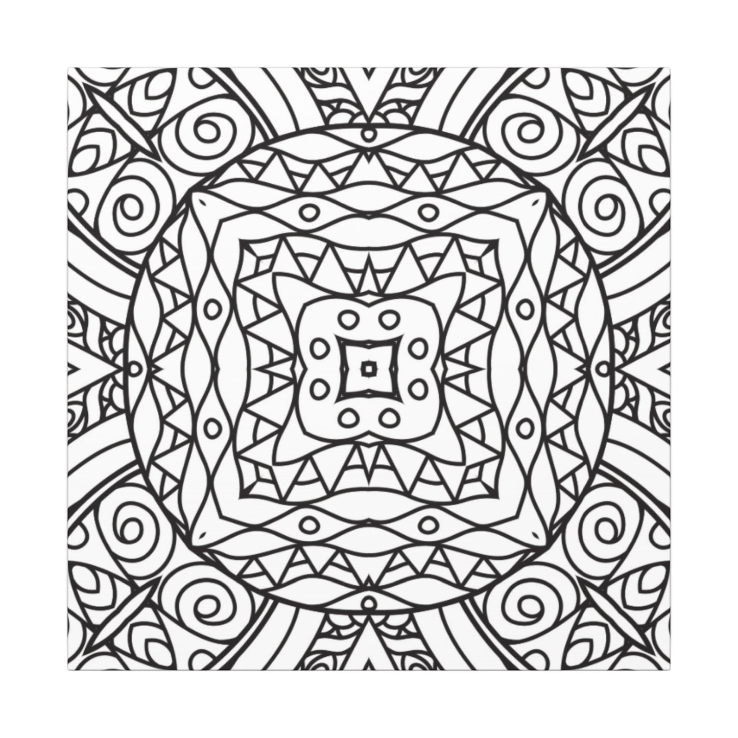 Paint-Your-Own Mandala Canvas Design #9, Stretched, 0.75" (Multi-Size)