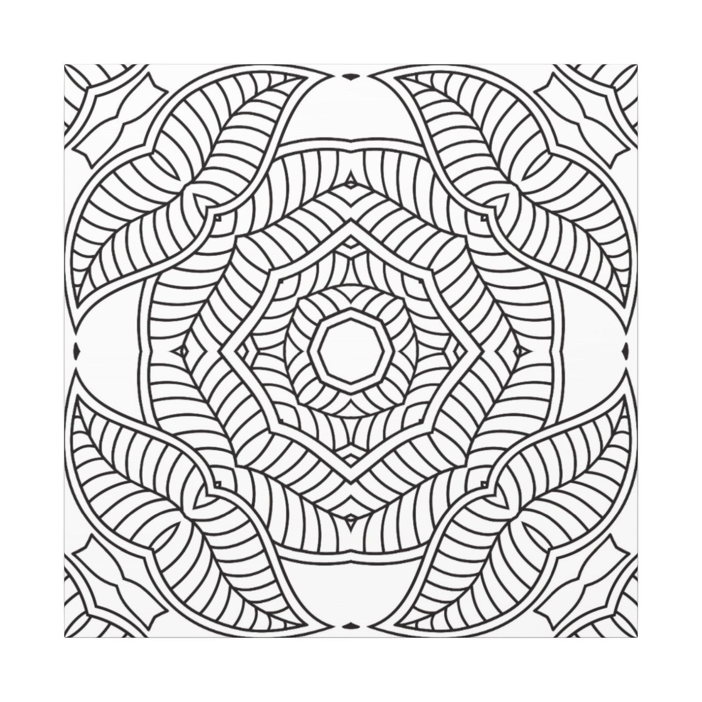 Paint-Your-Own Mandala Canvas Design #31, Stretched, 0.75" (Multi-Size)