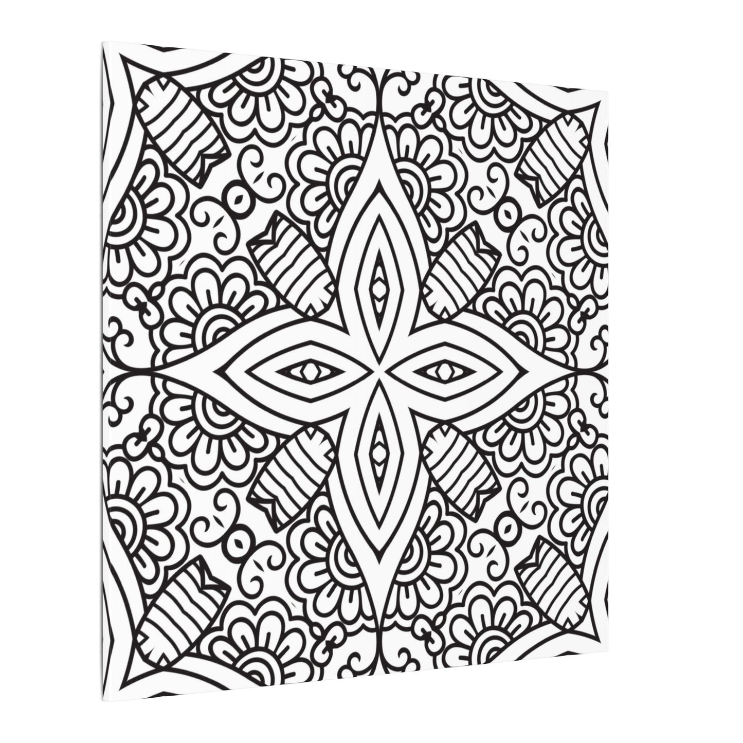 Paint-Your-Own Mandala Canvas Design #4, Stretched, 0.75" (Multi-Size)