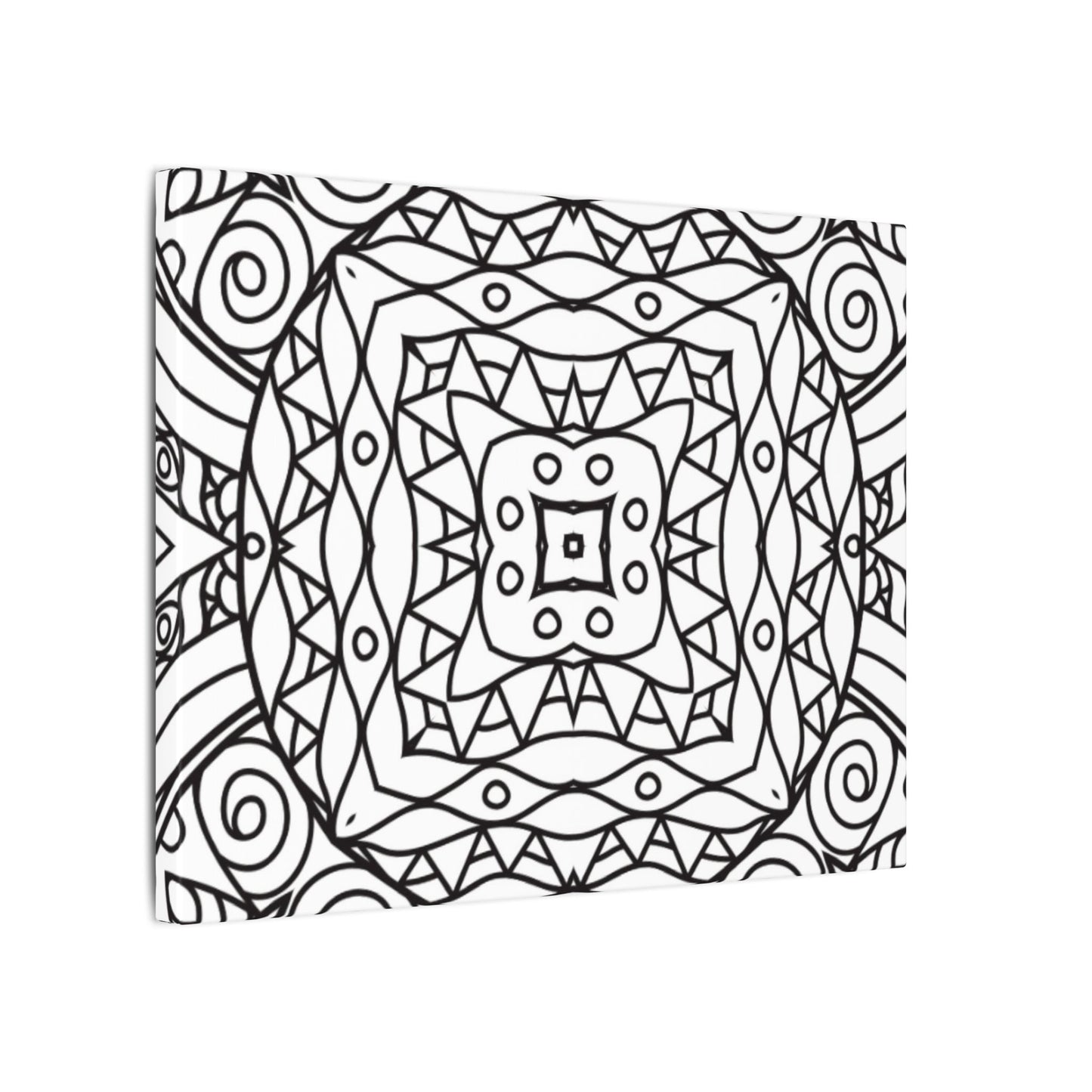 Paint-Your-Own Mandala Canvas Design #9, Stretched, 0.75" (Multi-Size)
