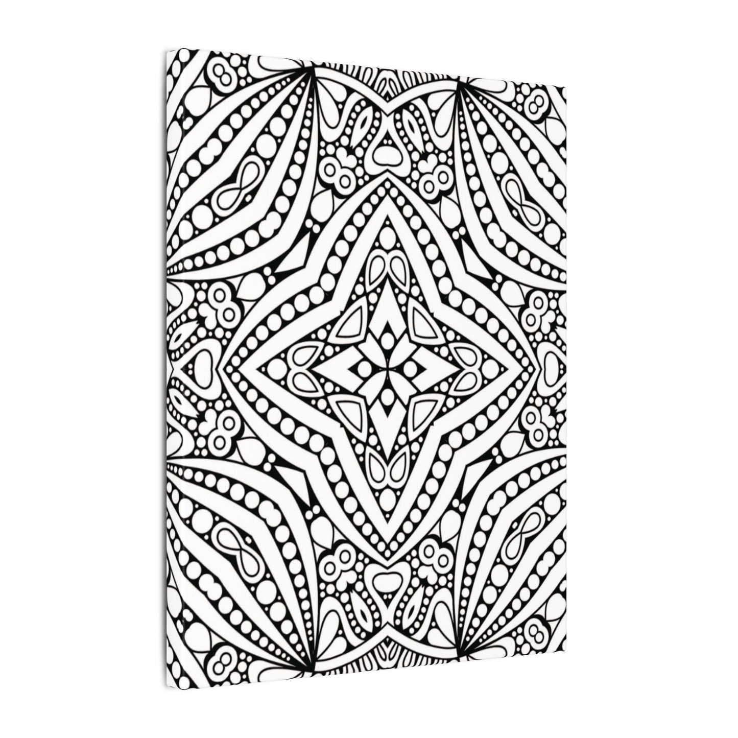 Paint-Your-Own Mandala Canvas Design #46, Stretched, 0.75" (Multi-Size)