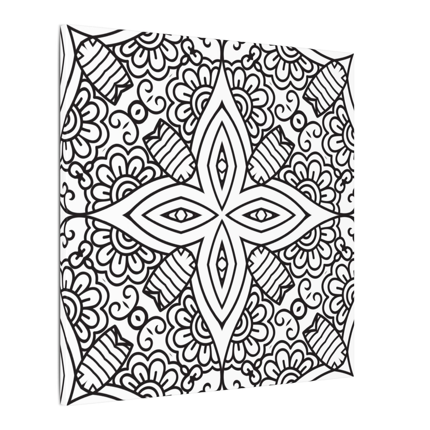Paint-Your-Own Mandala Canvas Design #4, Stretched, 0.75" (Multi-Size)