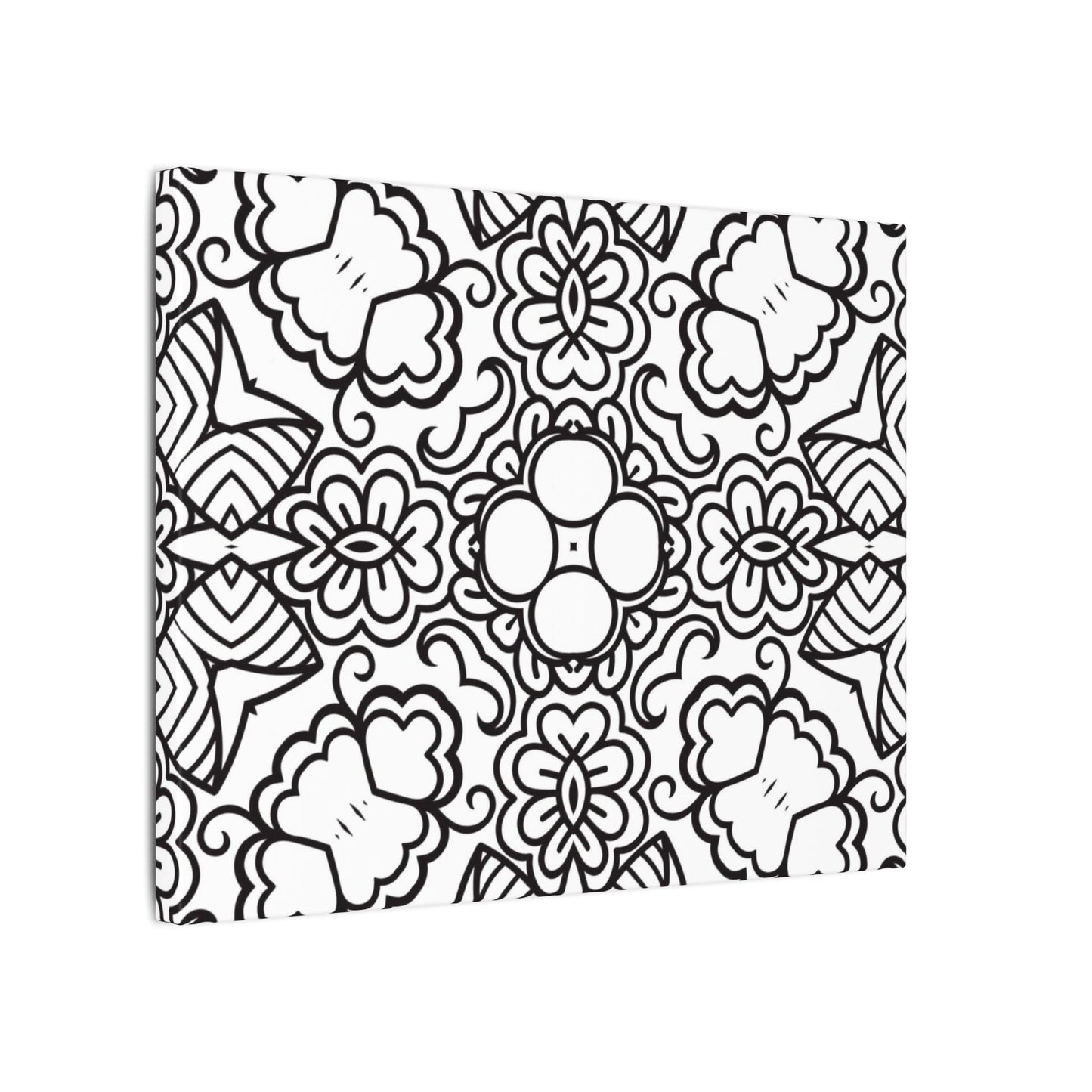 Paint-Your-Own Mandala Canvas Design #16, Stretched, 0.75" (Multi-Size)